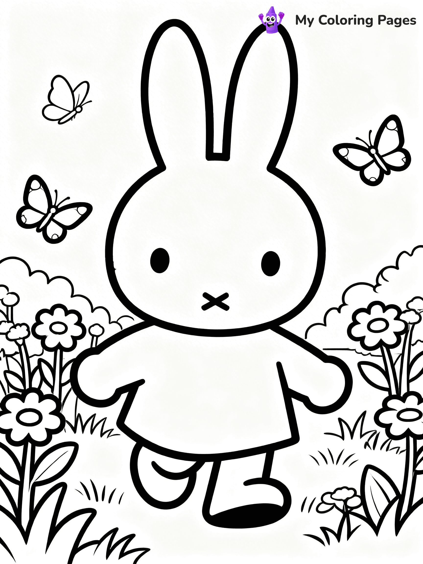 Miffy Coloring Pages - 1