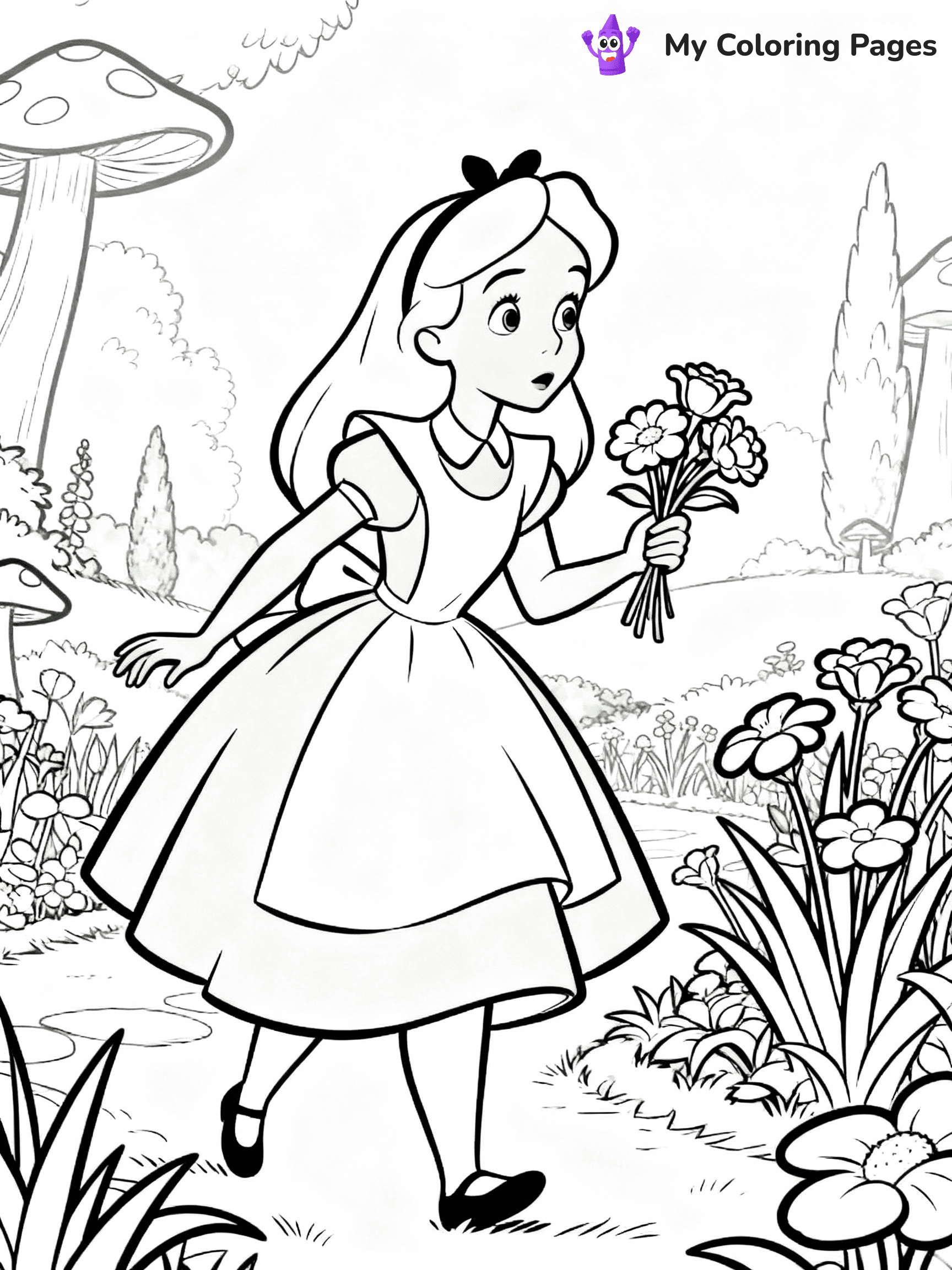 Alice In Wonderland Coloring Pages - 14