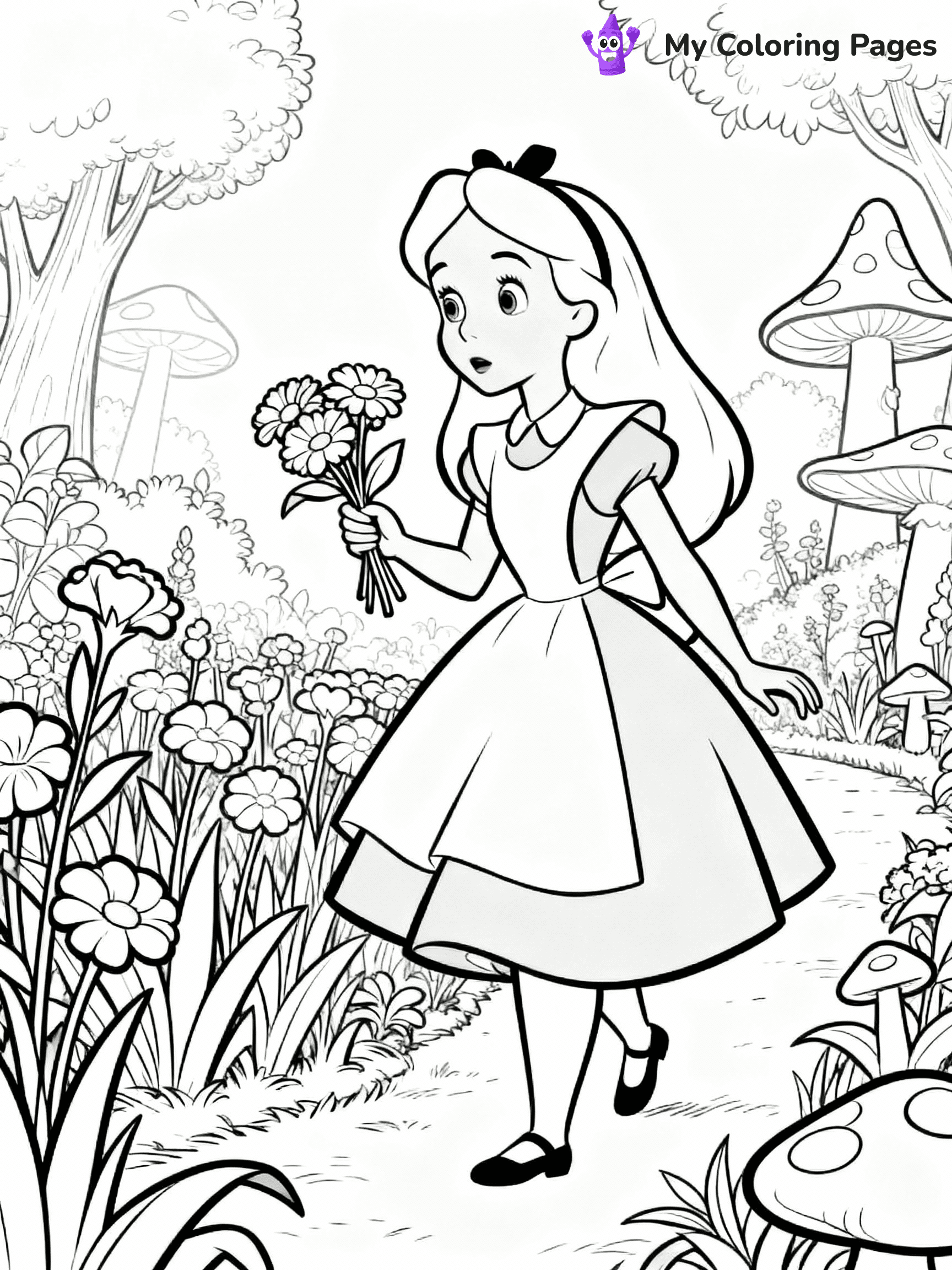Alice In Wonderland Coloring Pages - 10