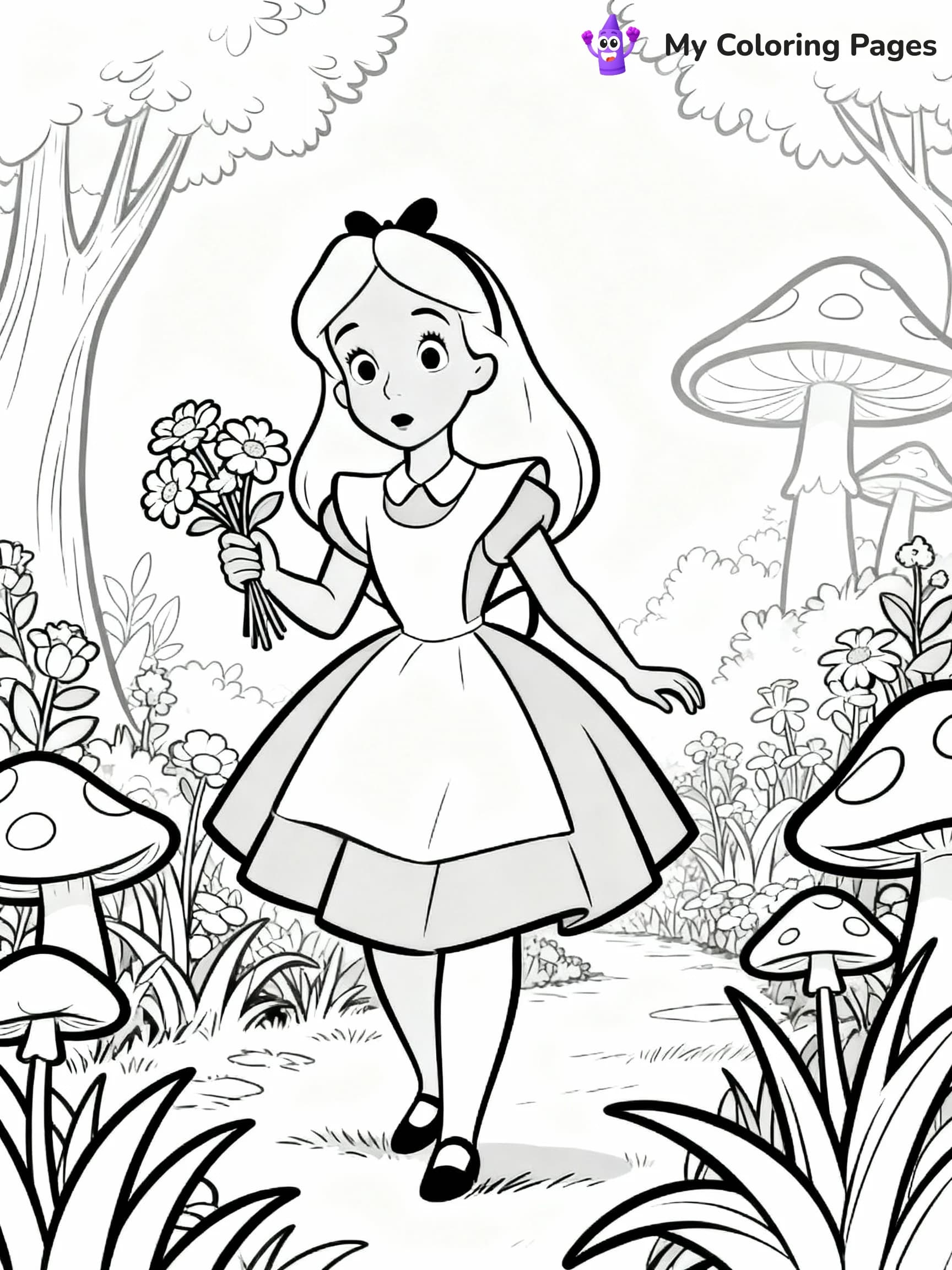 Alice In Wonderland Coloring Pages - 8