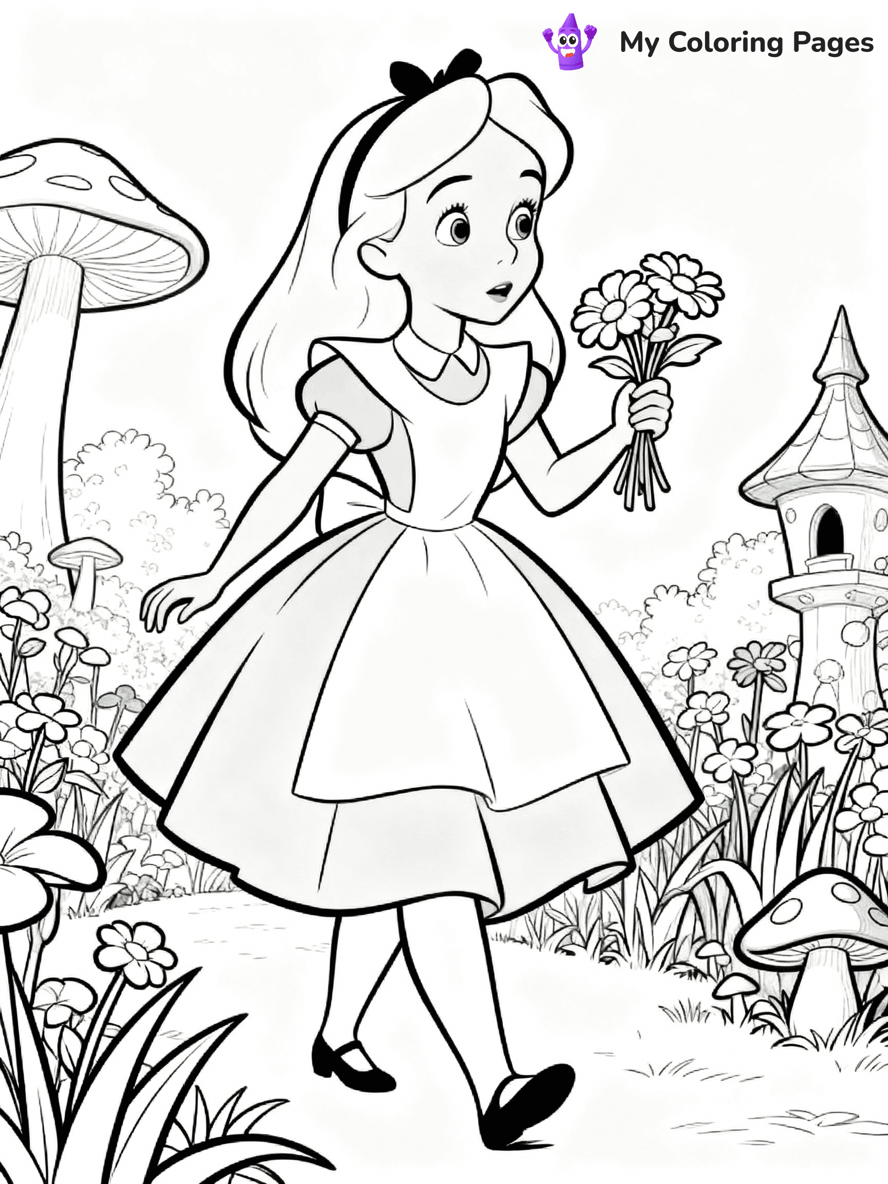 Alice In Wonderland Coloring Pages - 6