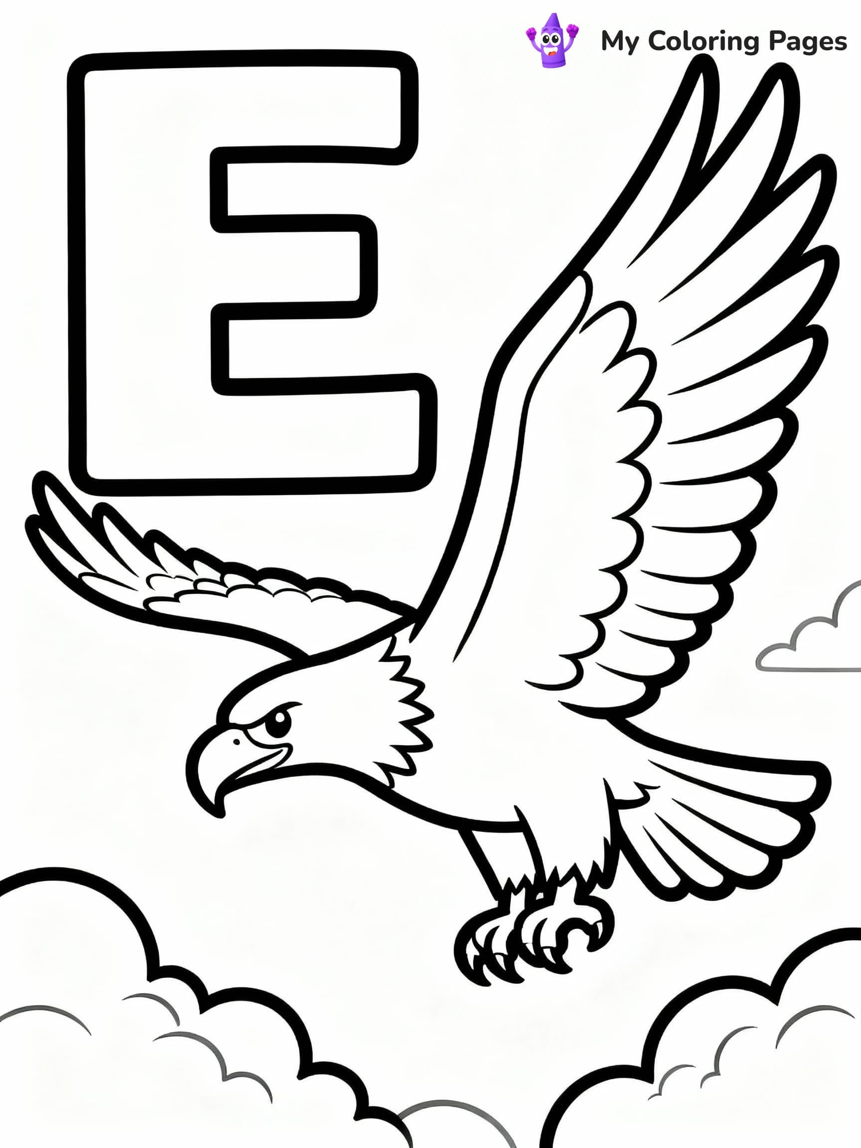 Letter E Coloring Pages - 19