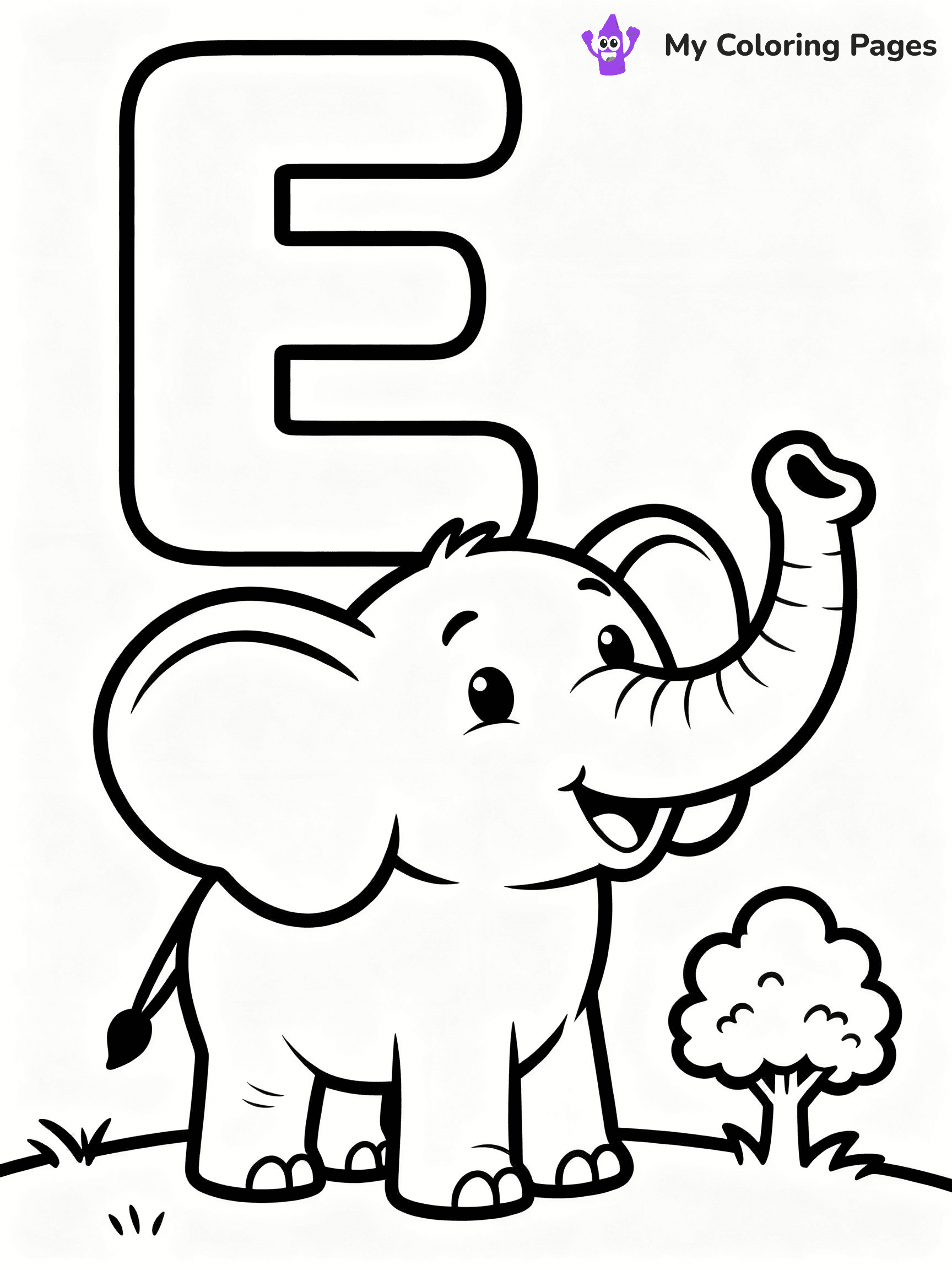 Letter E Coloring Pages - 12