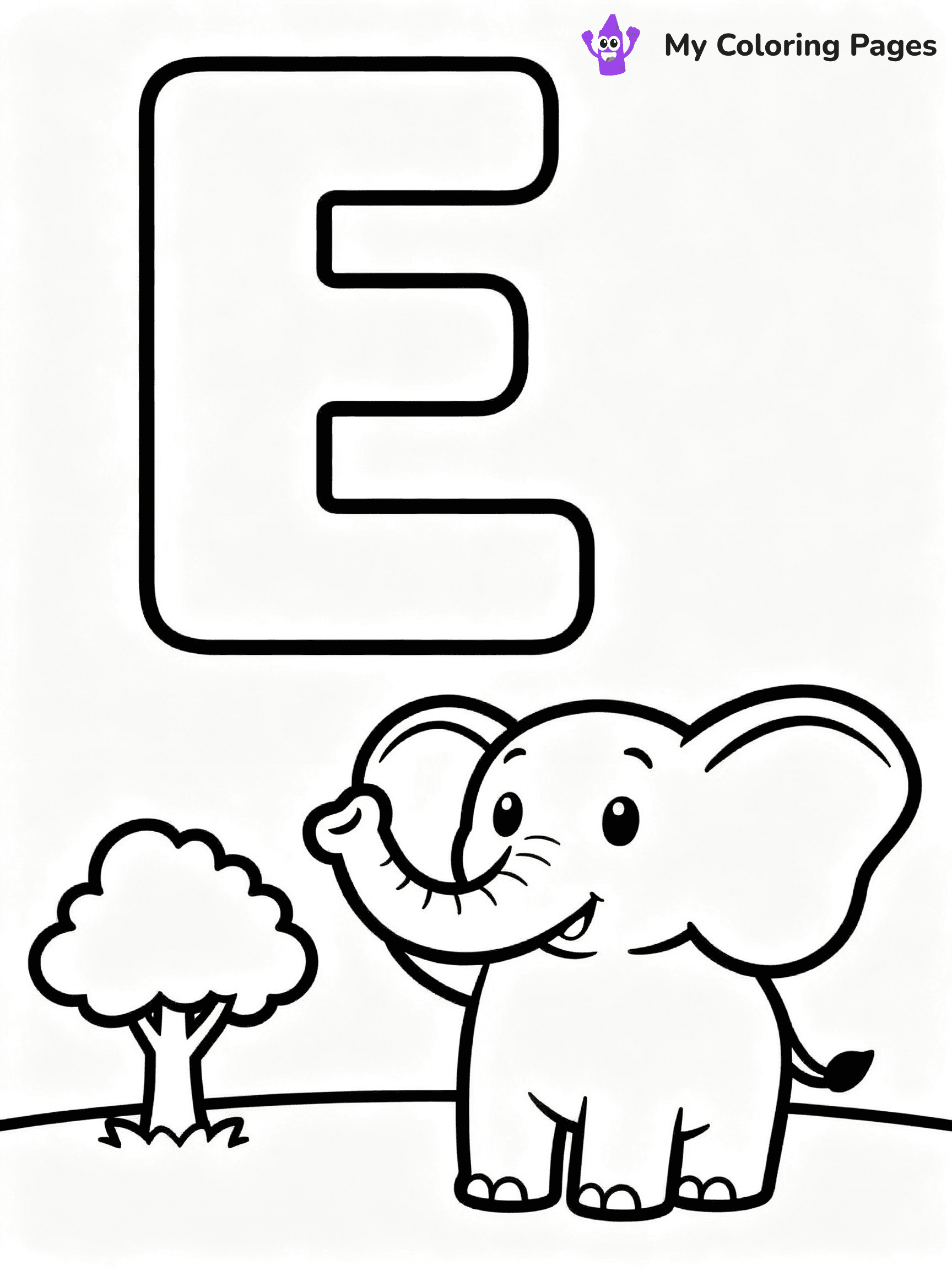 Letter E Coloring Pages - 9