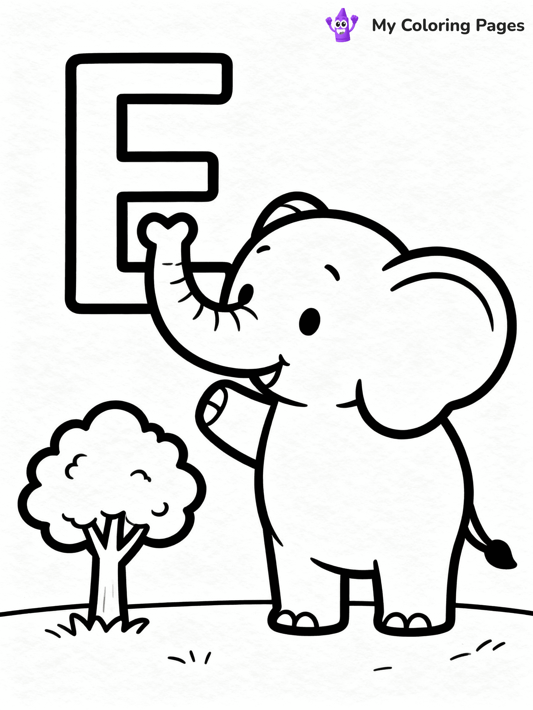 Letter E Coloring Pages - 8