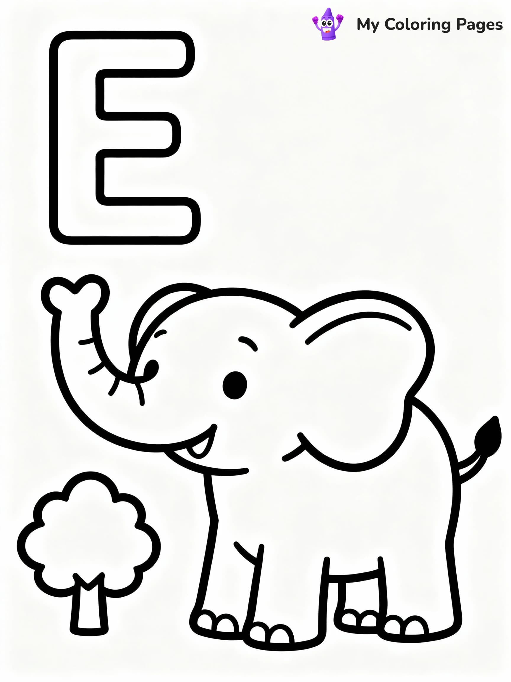 Letter E Coloring Pages - 7