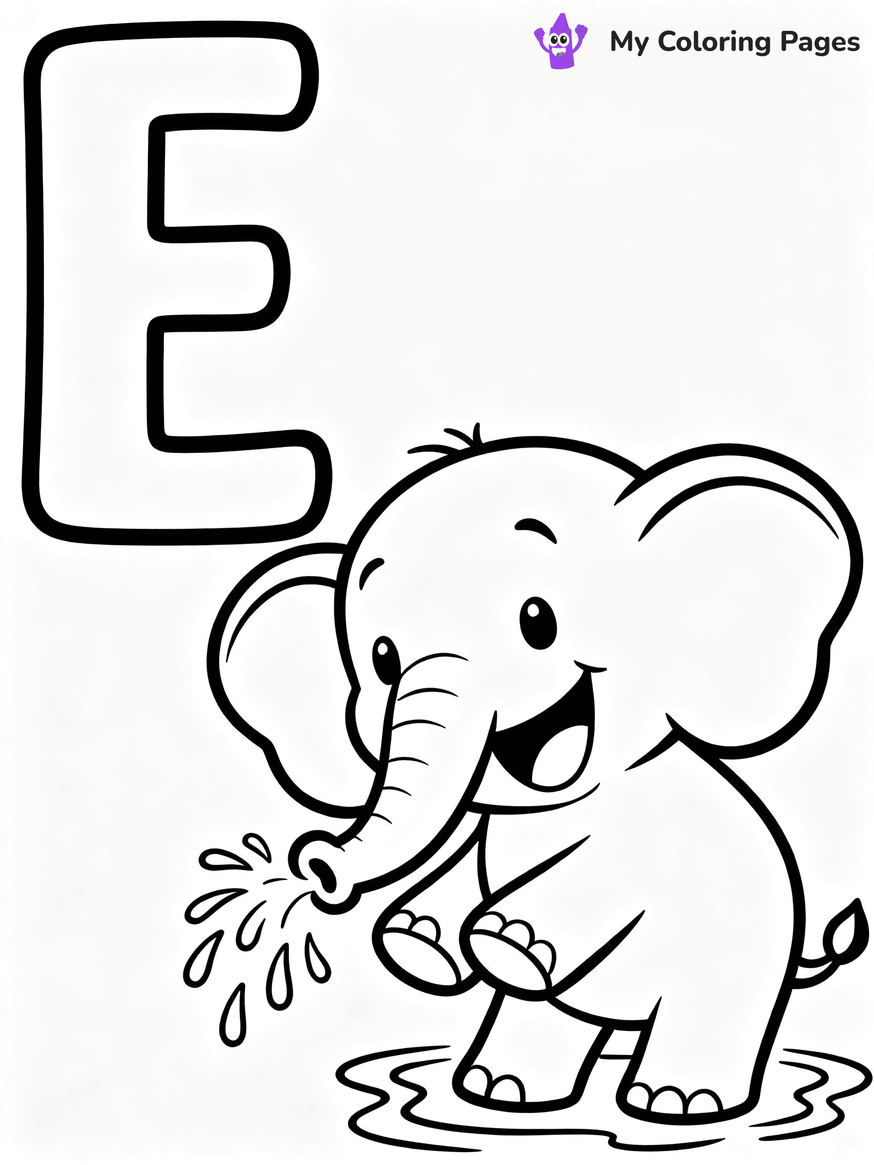 Letter E Coloring Pages - 6