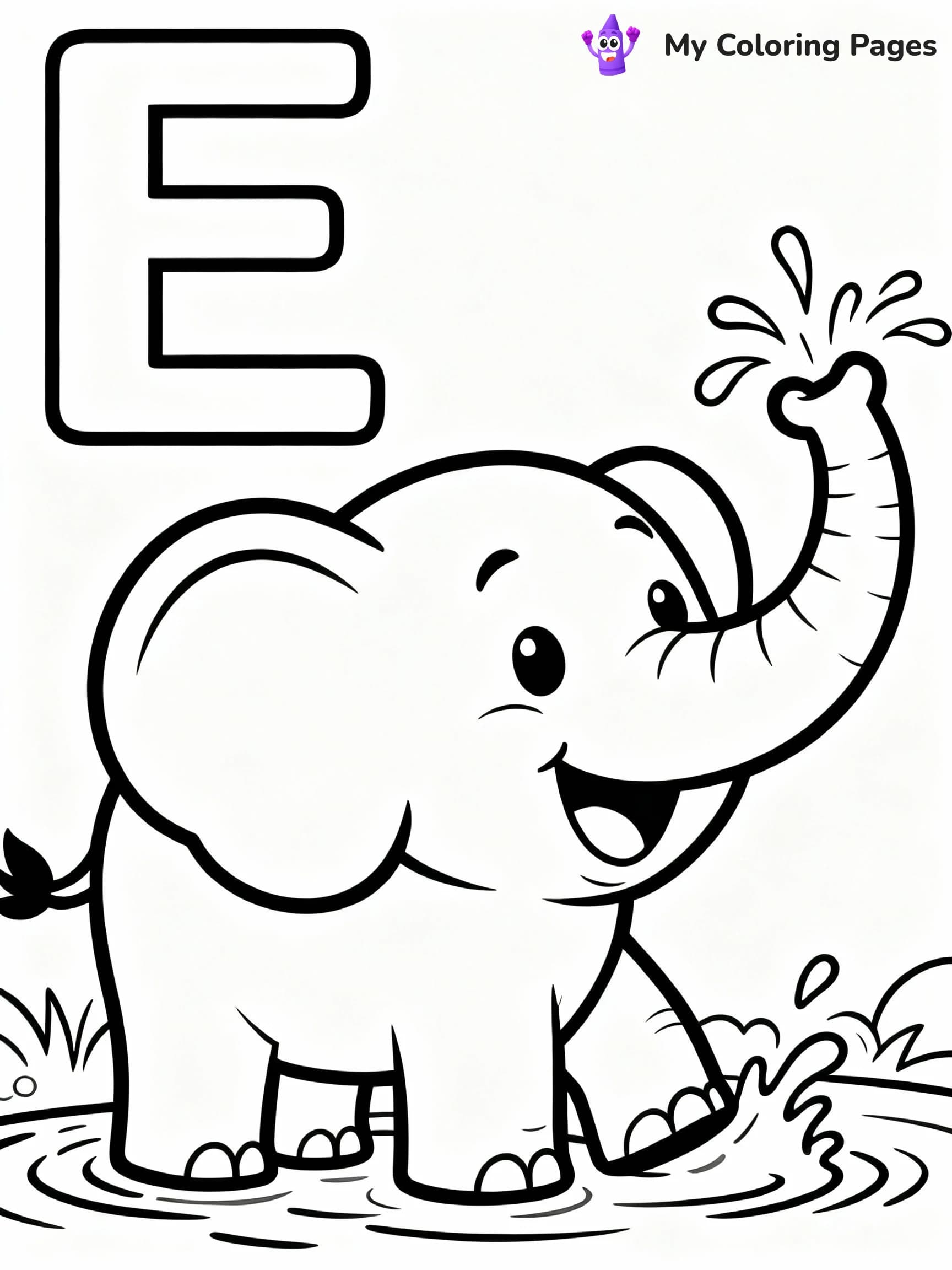 Letter E Coloring Pages - 5