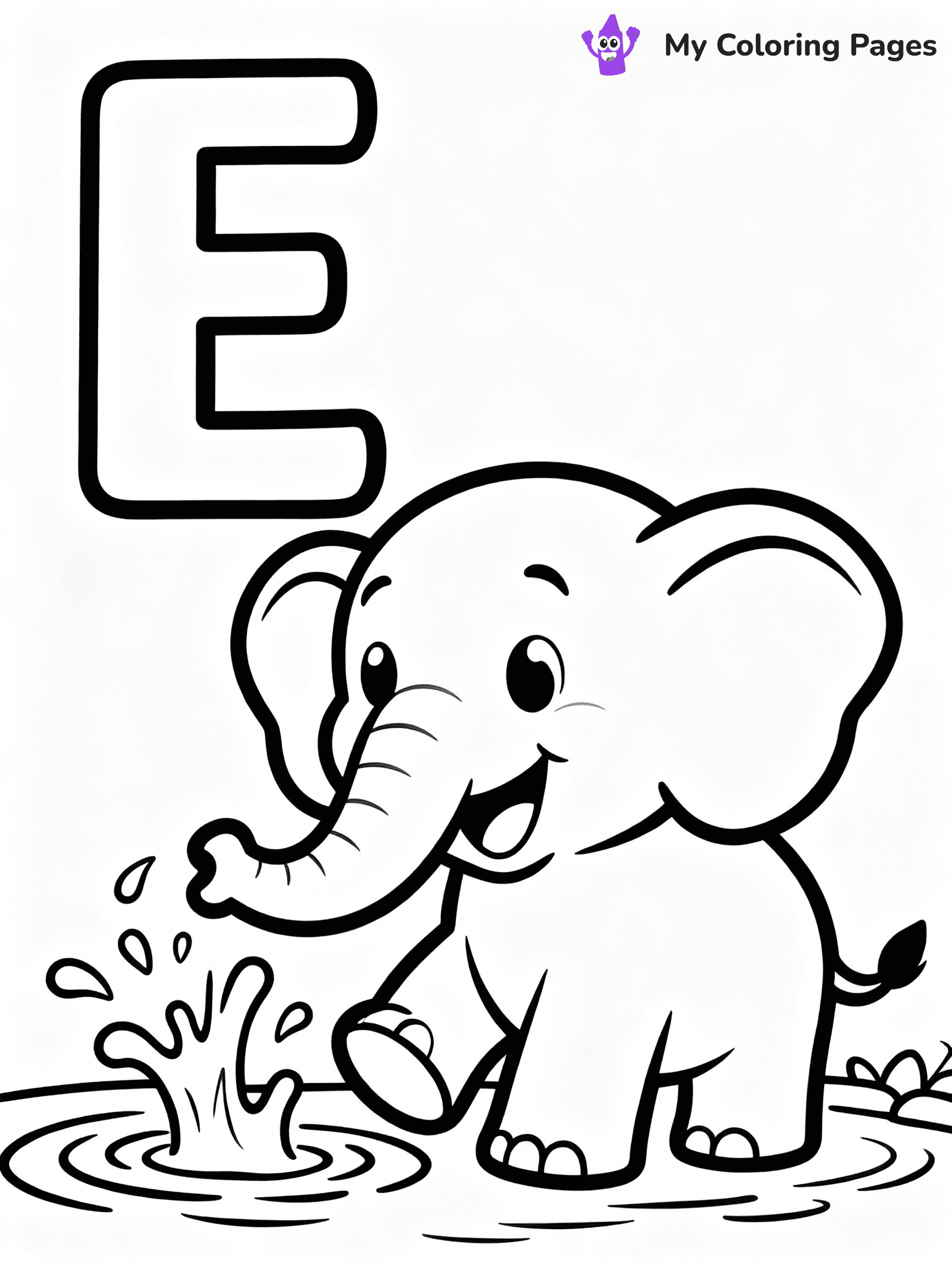 Letter E Coloring Pages - 4