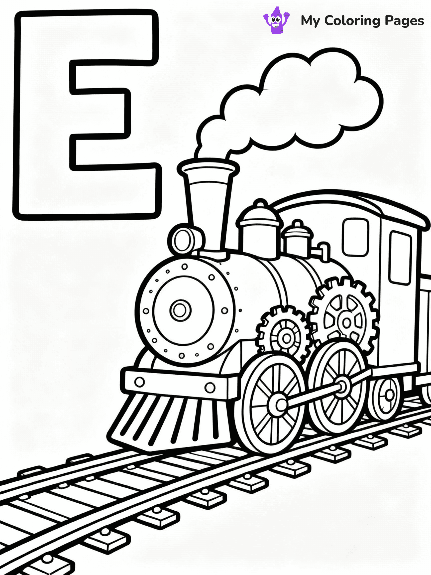 Letter E Coloring Pages - 1