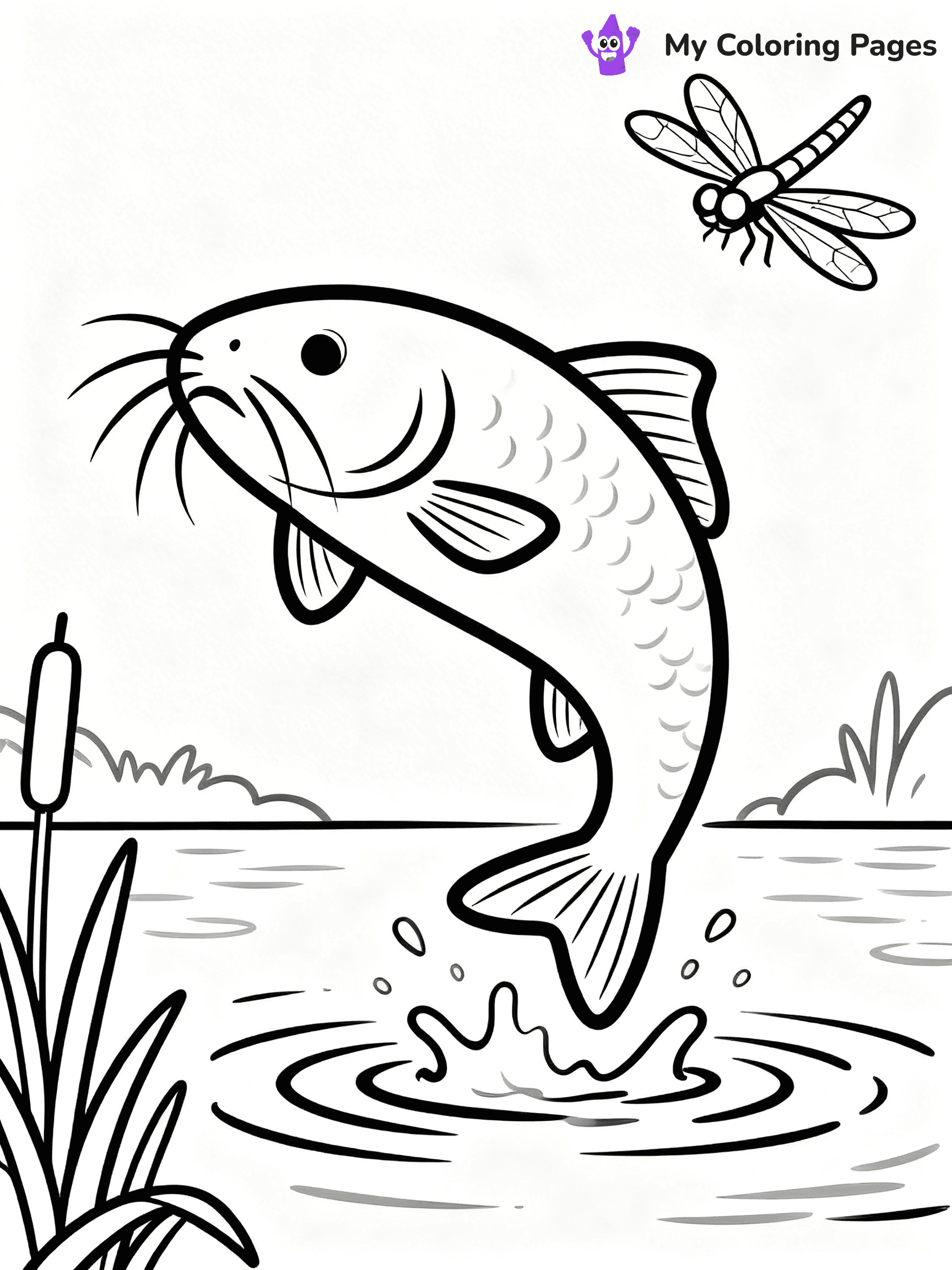 Catfish Coloring Pages - 3