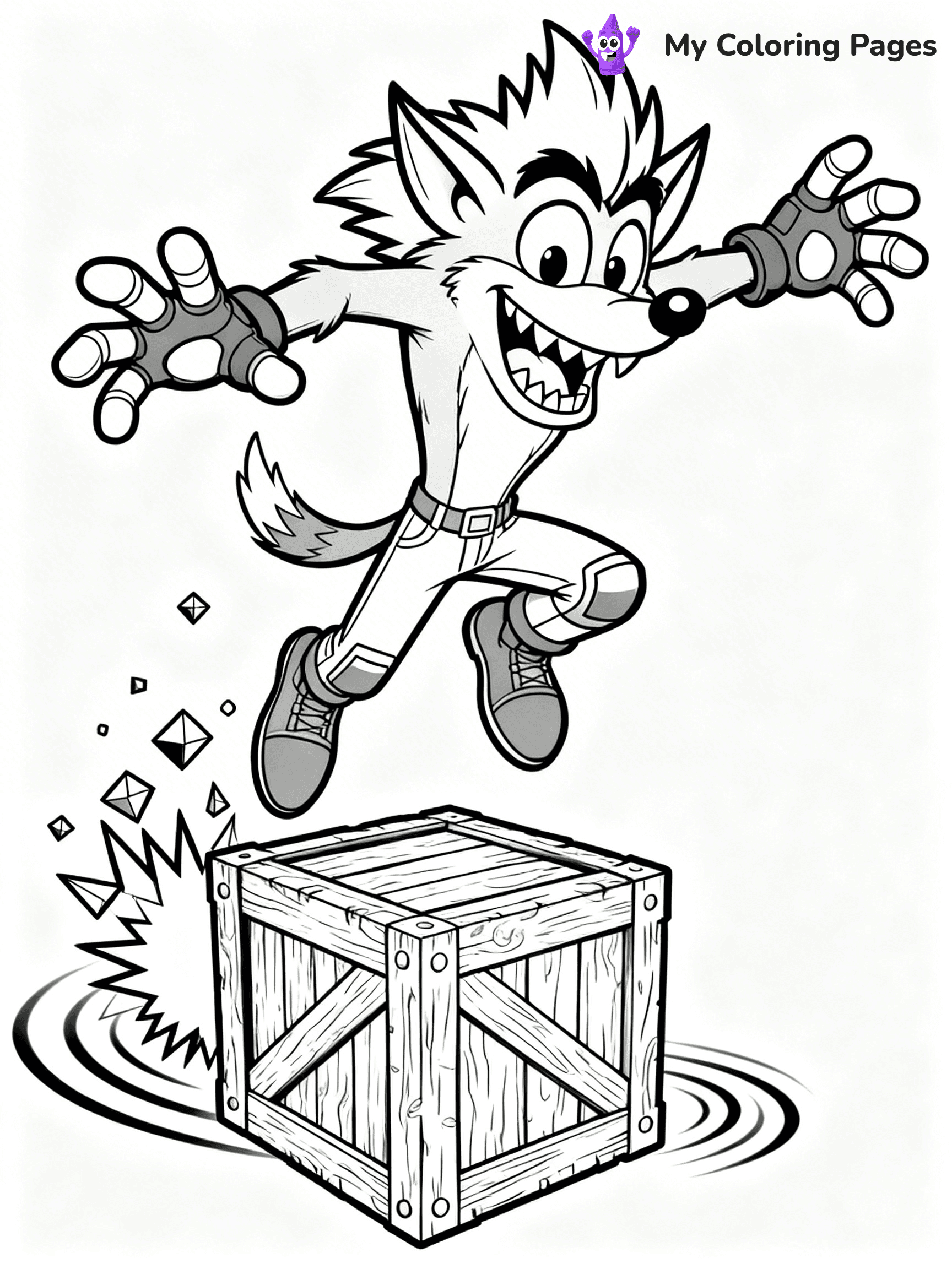 Crash Bandicoot Coloring Pages - 7