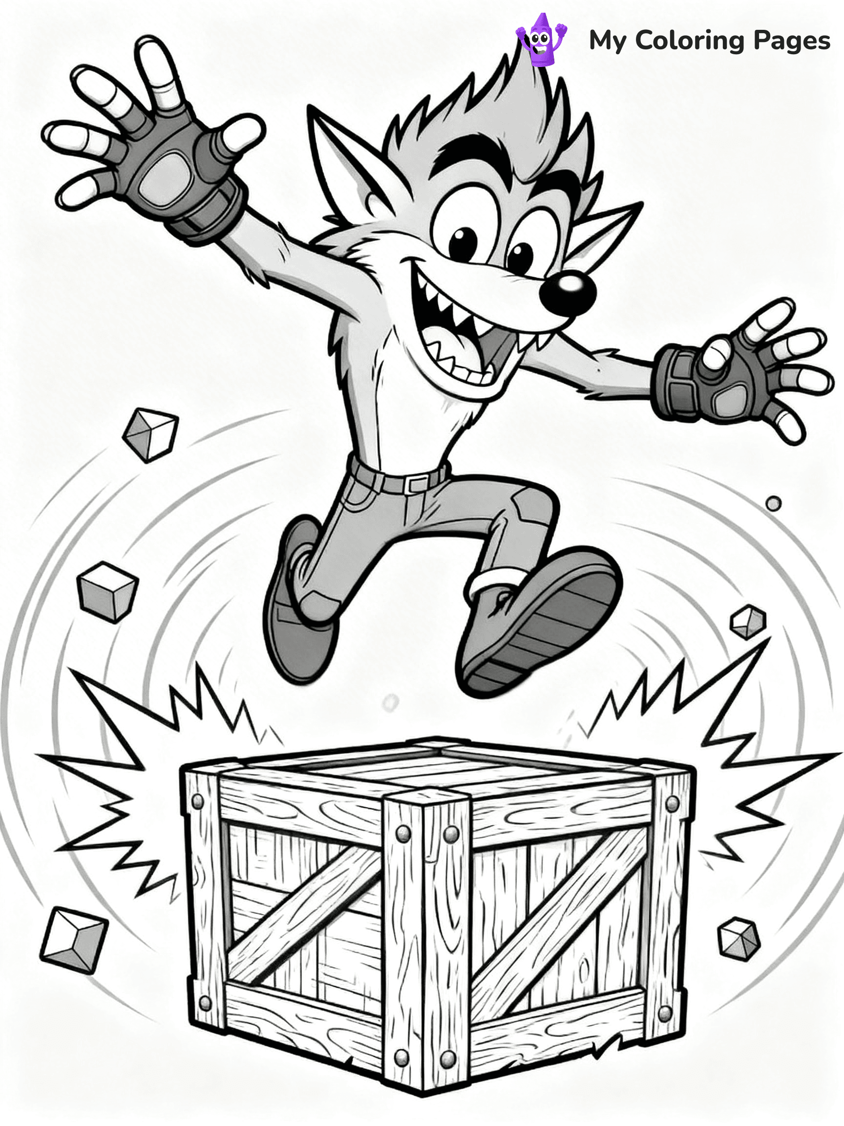 Crash Bandicoot Coloring Pages - 4