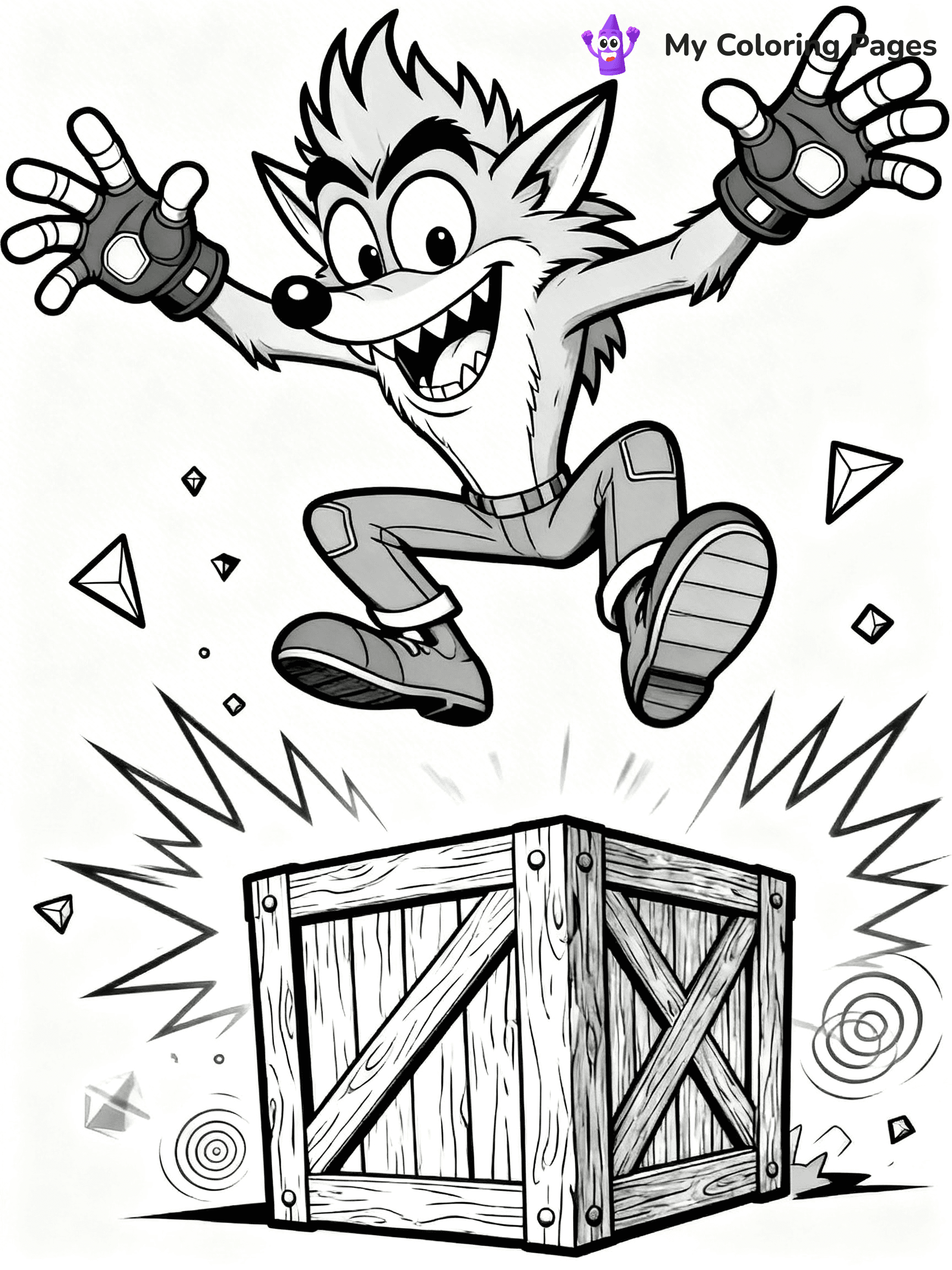 Crash Bandicoot Coloring Pages - 3