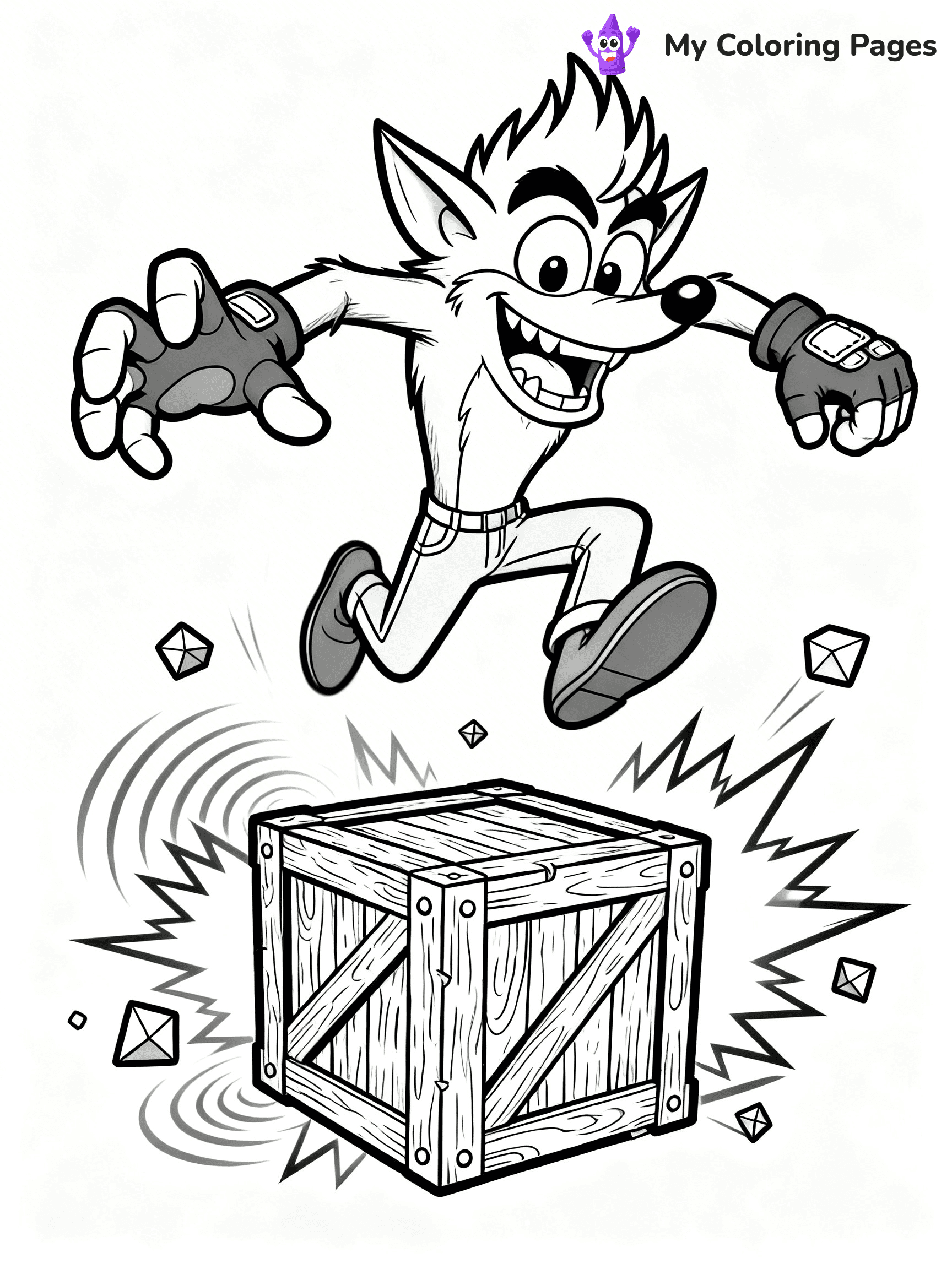 Crash Bandicoot Coloring Pages - 2