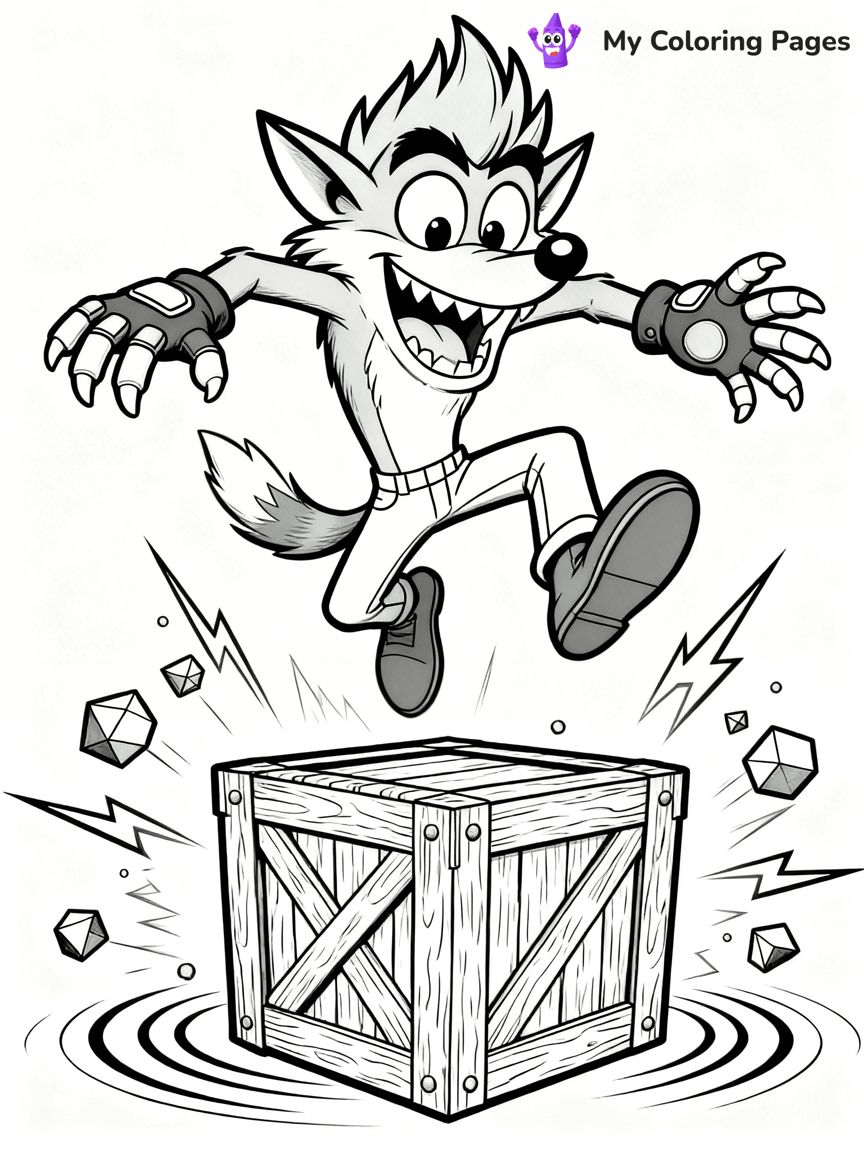 Crash Bandicoot Coloring Pages - 1