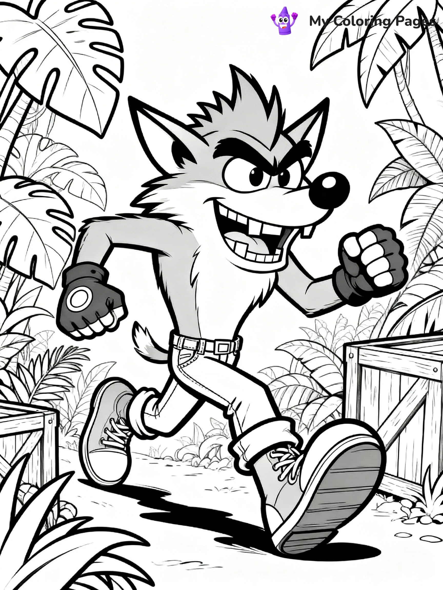 Crash Bandicoot Coloring Pages - 12