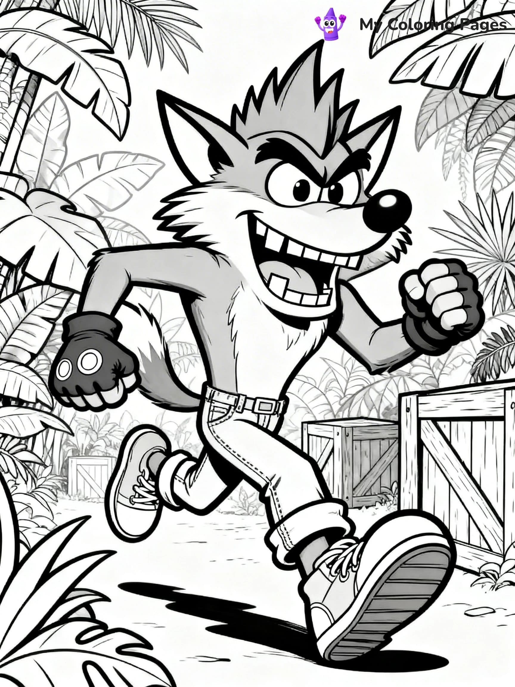 Crash Bandicoot Coloring Pages - 11