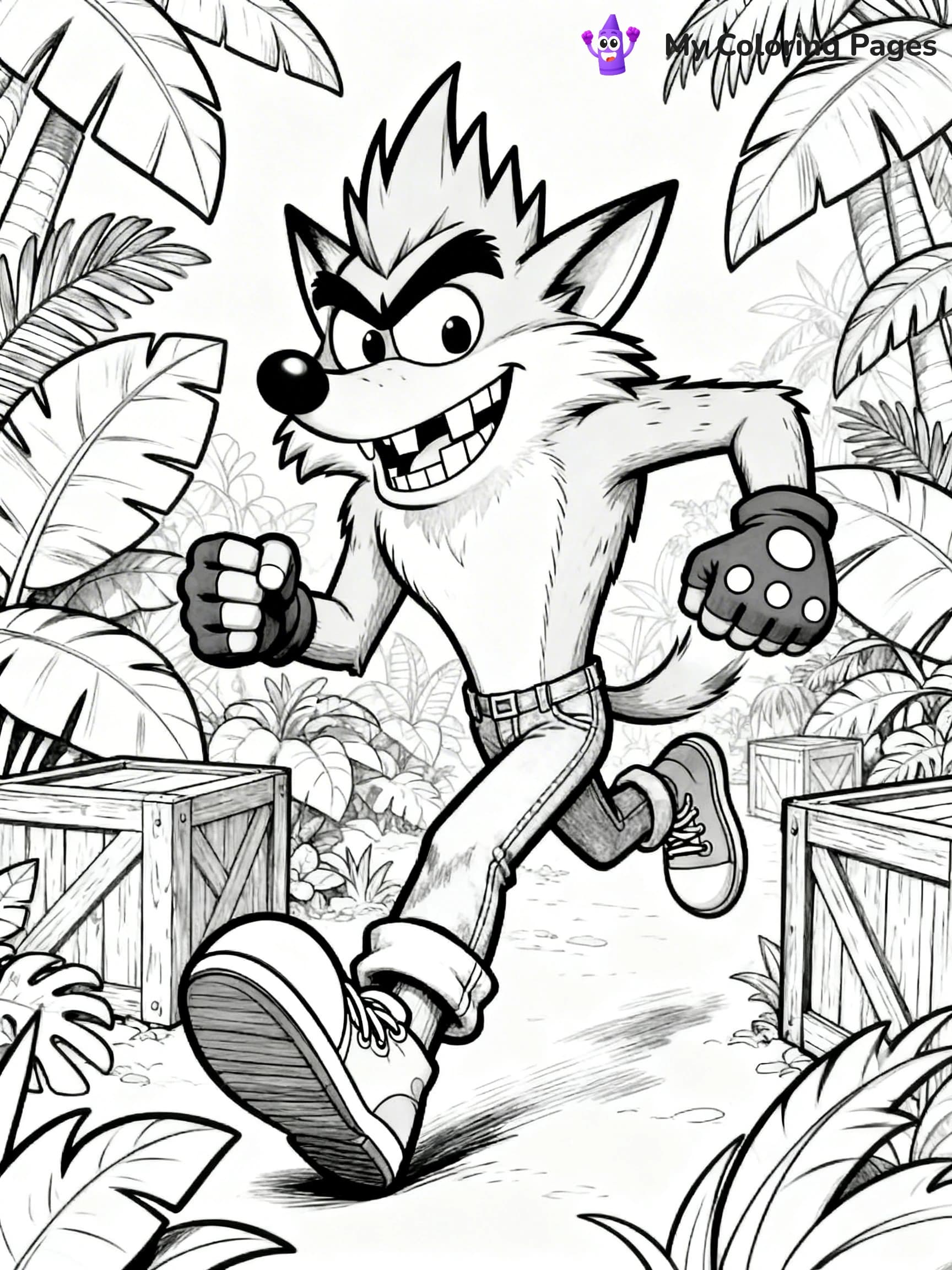 Crash Bandicoot Coloring Pages - 7