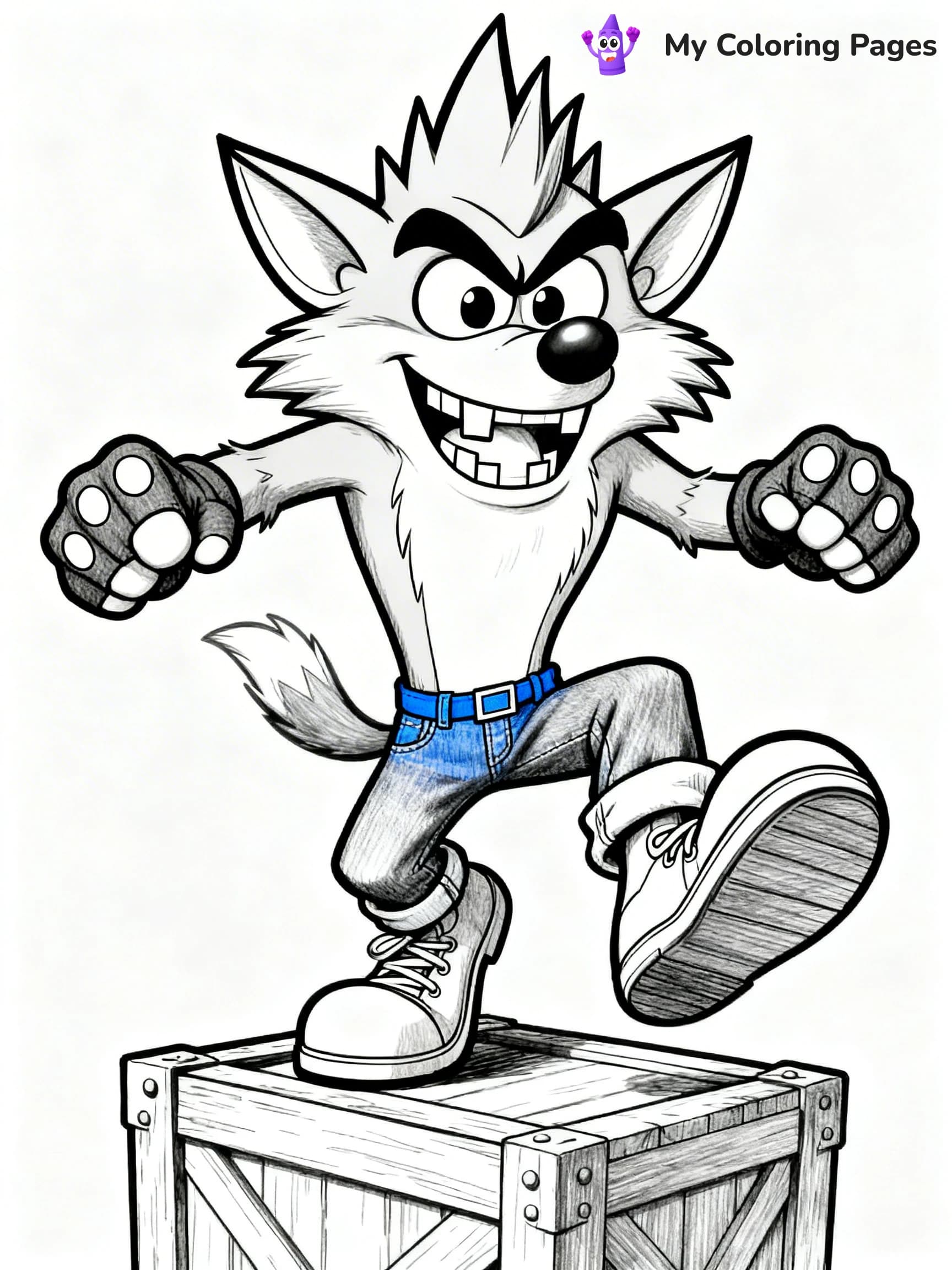 Crash Bandicoot Coloring Pages - 3