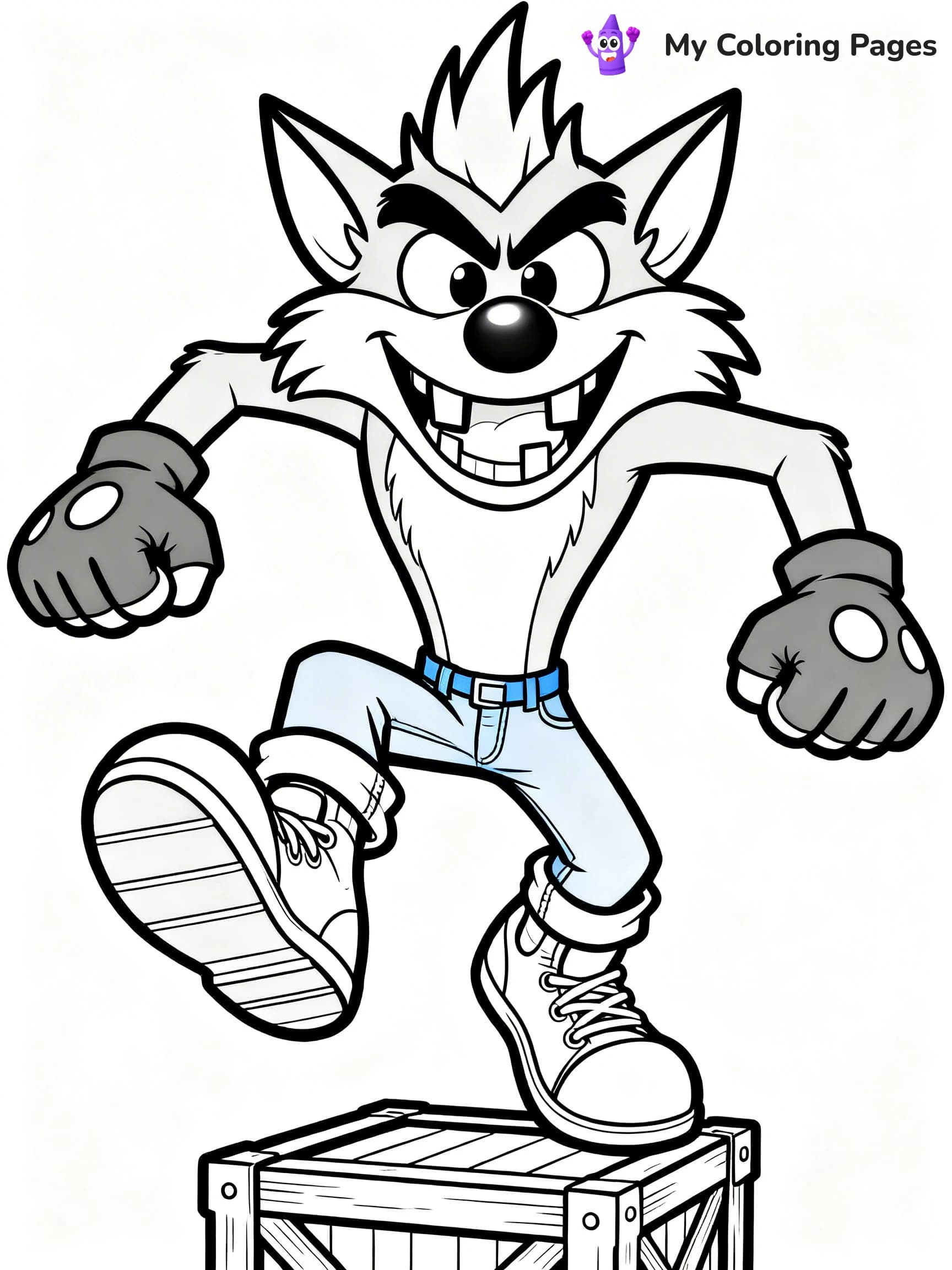 Crash Bandicoot Coloring Pages - 2