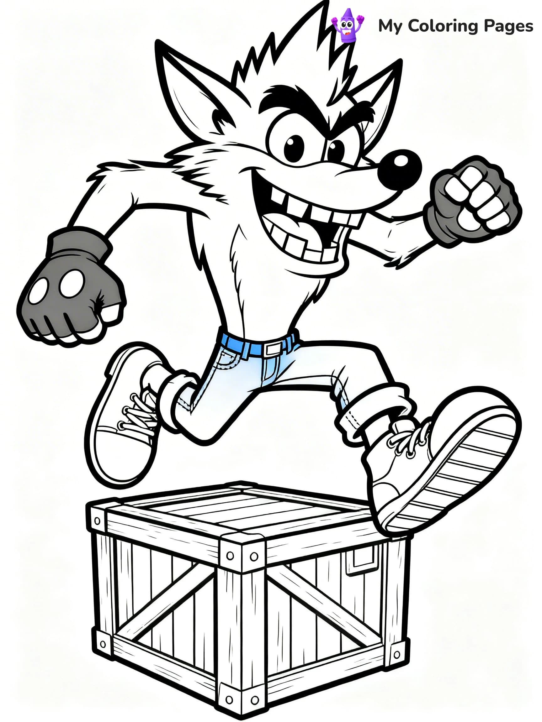 Crash Bandicoot Coloring Pages - 1