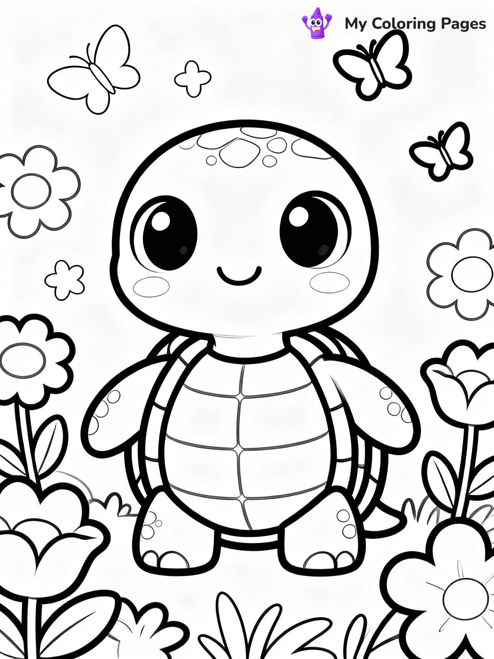 ⚠️ CRITICAL REQUIREMENT - ABSOLUTE BLACK AND WHITE ONLY ⚠️
This MUST be a BLACK AND WHITE line drawing ONLY. NO COLORS whatsoever.
- ONLY pure black lines (#000000) on pure white background (#FFFFFF)
- ABSOLUTELY NO colors, NO shading, NO gradients, NO grayscale
- If there are ANY colors in the output, the image is REJECTED
- This is a COLORING PAGE - meant to be COLORED IN by children
- The output must be UNCOLORED line art ready for coloring
⚠️ SUBJECT TO DRAW: Kawaii turtle with big eyes, smiling, surrounded by flowers and butterflies, in cute cartoon style
(REMEMBER: Output must be BLACK AND WHITE line art only, NOT colored!)
# COLORING PAGE: BLACK OUTLINES ONLY - WHITE BACKGROUND MANDATORY
Create a **coloring book page** using EXACTLY two values: black lines, white space.
## NON-NEGOTIABLE BINARY RULES
- **ONLY #000000 (black) and #FFFFFF (white)** - NO other values exist
- **EVERY PIXEL = BLACK OR WHITE** - no gray/shading/antialiasing
- **WHITE BACKGROUND MANDATORY** - entire canvas stays white
- **ALL SHAPES HOLLOW** - everything is empty outlines waiting to be colored
- **FORBIDDEN:** fills, shading, gradients, patterns, textures, colors
- **NO SOLID REGIONS** - if it's not a thin line, it's wrong
## Universal Line Standards
- Black outlines ONLY - thin, uniform weight
- Every shape completely empty inside
- Closed contours suitable for coloring
- Simple flat illustration - zero depth/3D/realism
- **Style:** Whimsical Doodle Art Alley - rounded, friendly outlines (unless specified)
## Everything = Outline Only
- Characters/animals: hollow shapes
- Objects/clothing: empty contours
- Backgrounds/scenery: line work only
- Natural elements: outlined forms
- Dark/night areas: don't exist (use outlined symbols)
- Textures/patterns: convert to simple lines
## The Test
Can a child color EVERY white space with crayons? If any area is pre-filled/shaded/gray or colored in, it FAILS. Every shape must be waiting to receive color.
**FINAL OUTPUT**: Binary coloring page. Black lines define shapes. White spaces ready for coloring. Nothing else exists. No exceptions. Print-ready.
⚠️ FINAL REMINDER: Draw the subject "Kawaii turtle with big eyes, smiling, surrounded by flowers and butterflies, in cute cartoon style" as BLACK AND WHITE line art. Zero colors in output.