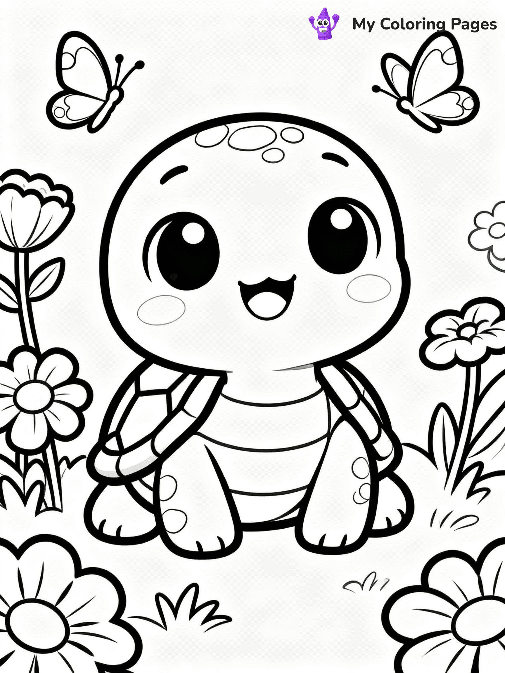 ⚠️ CRITICAL REQUIREMENT - ABSOLUTE BLACK AND WHITE ONLY ⚠️
This MUST be a BLACK AND WHITE line drawing ONLY. NO COLORS whatsoever.
- ONLY pure black lines (#000000) on pure white background (#FFFFFF)
- ABSOLUTELY NO colors, NO shading, NO gradients, NO grayscale
- If there are ANY colors in the output, the image is REJECTED
- This is a COLORING PAGE - meant to be COLORED IN by children
- The output must be UNCOLORED line art ready for coloring
⚠️ SUBJECT TO DRAW: Kawaii turtle with big eyes, smiling, surrounded by flowers and butterflies, in cute cartoon style
(REMEMBER: Output must be BLACK AND WHITE line art only, NOT colored!)
# COLORING PAGE: BLACK OUTLINES ONLY - WHITE BACKGROUND MANDATORY
Create a **coloring book page** using EXACTLY two values: black lines, white space.
## NON-NEGOTIABLE BINARY RULES
- **ONLY #000000 (black) and #FFFFFF (white)** - NO other values exist
- **EVERY PIXEL = BLACK OR WHITE** - no gray/shading/antialiasing
- **WHITE BACKGROUND MANDATORY** - entire canvas stays white
- **ALL SHAPES HOLLOW** - everything is empty outlines waiting to be colored
- **FORBIDDEN:** fills, shading, gradients, patterns, textures, colors
- **NO SOLID REGIONS** - if it's not a thin line, it's wrong
## Universal Line Standards
- Black outlines ONLY - thin, uniform weight
- Every shape completely empty inside
- Closed contours suitable for coloring
- Simple flat illustration - zero depth/3D/realism
- **Style:** Whimsical Doodle Art Alley - rounded, friendly outlines (unless specified)
## Everything = Outline Only
- Characters/animals: hollow shapes
- Objects/clothing: empty contours
- Backgrounds/scenery: line work only
- Natural elements: outlined forms
- Dark/night areas: don't exist (use outlined symbols)
- Textures/patterns: convert to simple lines
## The Test
Can a child color EVERY white space with crayons? If any area is pre-filled/shaded/gray or colored in, it FAILS. Every shape must be waiting to receive color.
**FINAL OUTPUT**: Binary coloring page. Black lines define shapes. White spaces ready for coloring. Nothing else exists. No exceptions. Print-ready.
⚠️ FINAL REMINDER: Draw the subject "Kawaii turtle with big eyes, smiling, surrounded by flowers and butterflies, in cute cartoon style" as BLACK AND WHITE line art. Zero colors in output.