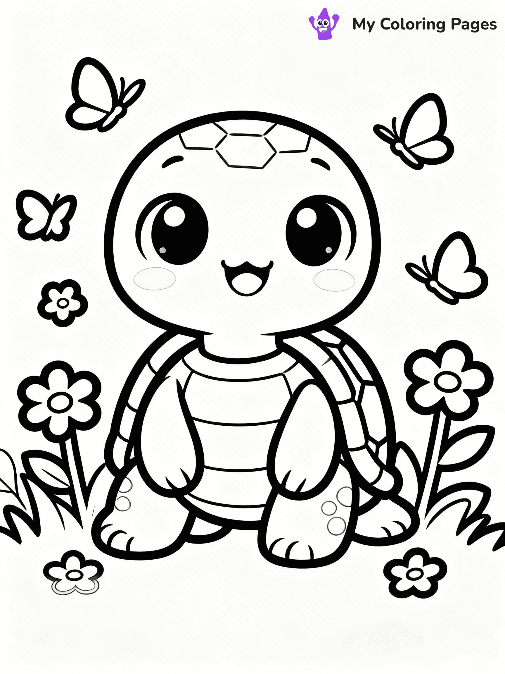 ⚠️ CRITICAL REQUIREMENT - ABSOLUTE BLACK AND WHITE ONLY ⚠️
This MUST be a BLACK AND WHITE line drawing ONLY. NO COLORS whatsoever.
- ONLY pure black lines (#000000) on pure white background (#FFFFFF)
- ABSOLUTELY NO colors, NO shading, NO gradients, NO grayscale
- If there are ANY colors in the output, the image is REJECTED
- This is a COLORING PAGE - meant to be COLORED IN by children
- The output must be UNCOLORED line art ready for coloring
⚠️ SUBJECT TO DRAW: Kawaii turtle with big eyes, smiling, surrounded by flowers and butterflies, in cute cartoon style
(REMEMBER: Output must be BLACK AND WHITE line art only, NOT colored!)
# COLORING PAGE: BLACK OUTLINES ONLY - WHITE BACKGROUND MANDATORY
Create a **coloring book page** using EXACTLY two values: black lines, white space.
## NON-NEGOTIABLE BINARY RULES
- **ONLY #000000 (black) and #FFFFFF (white)** - NO other values exist
- **EVERY PIXEL = BLACK OR WHITE** - no gray/shading/antialiasing
- **WHITE BACKGROUND MANDATORY** - entire canvas stays white
- **ALL SHAPES HOLLOW** - everything is empty outlines waiting to be colored
- **FORBIDDEN:** fills, shading, gradients, patterns, textures, colors
- **NO SOLID REGIONS** - if it's not a thin line, it's wrong
## Universal Line Standards
- Black outlines ONLY - thin, uniform weight
- Every shape completely empty inside
- Closed contours suitable for coloring
- Simple flat illustration - zero depth/3D/realism
- **Style:** Whimsical Doodle Art Alley - rounded, friendly outlines (unless specified)
## Everything = Outline Only
- Characters/animals: hollow shapes
- Objects/clothing: empty contours
- Backgrounds/scenery: line work only
- Natural elements: outlined forms
- Dark/night areas: don't exist (use outlined symbols)
- Textures/patterns: convert to simple lines
## The Test
Can a child color EVERY white space with crayons? If any area is pre-filled/shaded/gray or colored in, it FAILS. Every shape must be waiting to receive color.
**FINAL OUTPUT**: Binary coloring page. Black lines define shapes. White spaces ready for coloring. Nothing else exists. No exceptions. Print-ready.
⚠️ FINAL REMINDER: Draw the subject "Kawaii turtle with big eyes, smiling, surrounded by flowers and butterflies, in cute cartoon style" as BLACK AND WHITE line art. Zero colors in output.