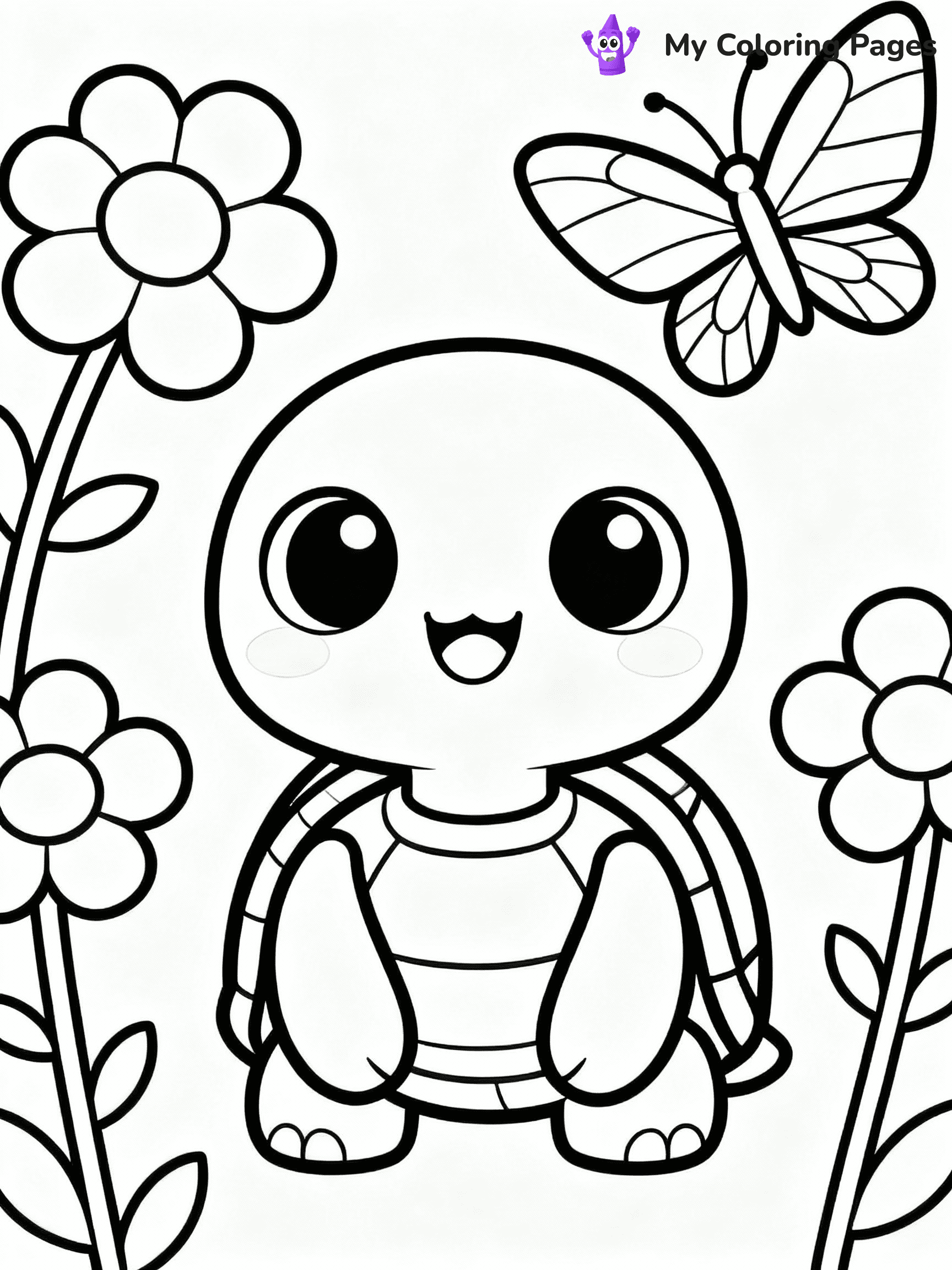⚠️ CRITICAL REQUIREMENT - ABSOLUTE BLACK AND WHITE ONLY ⚠️
This MUST be a BLACK AND WHITE line drawing ONLY. NO COLORS whatsoever.
- ONLY pure black lines (#000000) on pure white background (#FFFFFF)
- ABSOLUTELY NO colors, NO shading, NO gradients, NO grayscale
- If there are ANY colors in the output, the image is REJECTED
- This is a COLORING PAGE - meant to be COLORED IN by children
- The output must be UNCOLORED line art ready for coloring
⚠️ SUBJECT TO DRAW: Kawaii turtle with big eyes, smiling, surrounded by flowers and butterflies, in cute cartoon style
(REMEMBER: Output must be BLACK AND WHITE line art only, NOT colored!)
# COLORING PAGE: BLACK OUTLINES ONLY - WHITE BACKGROUND MANDATORY
Create a **coloring book page** using EXACTLY two values: black lines, white space.
## NON-NEGOTIABLE BINARY RULES
- **ONLY #000000 (black) and #FFFFFF (white)** - NO other values exist
- **EVERY PIXEL = BLACK OR WHITE** - no gray/shading/antialiasing
- **WHITE BACKGROUND MANDATORY** - entire canvas stays white
- **ALL SHAPES HOLLOW** - everything is empty outlines waiting to be colored
- **FORBIDDEN:** fills, shading, gradients, patterns, textures, colors
- **NO SOLID REGIONS** - if it's not a thin line, it's wrong
## Universal Line Standards
- Black outlines ONLY - thin, uniform weight
- Every shape completely empty inside
- Closed contours suitable for coloring
- Simple flat illustration - zero depth/3D/realism
- **Style:** Whimsical Doodle Art Alley - rounded, friendly outlines (unless specified)
## Everything = Outline Only
- Characters/animals: hollow shapes
- Objects/clothing: empty contours
- Backgrounds/scenery: line work only
- Natural elements: outlined forms
- Dark/night areas: don't exist (use outlined symbols)
- Textures/patterns: convert to simple lines
## The Test
Can a child color EVERY white space with crayons? If any area is pre-filled/shaded/gray or colored in, it FAILS. Every shape must be waiting to receive color.
**FINAL OUTPUT**: Binary coloring page. Black lines define shapes. White spaces ready for coloring. Nothing else exists. No exceptions. Print-ready.
⚠️ FINAL REMINDER: Draw the subject "Kawaii turtle with big eyes, smiling, surrounded by flowers and butterflies, in cute cartoon style" as BLACK AND WHITE line art. Zero colors in output.
