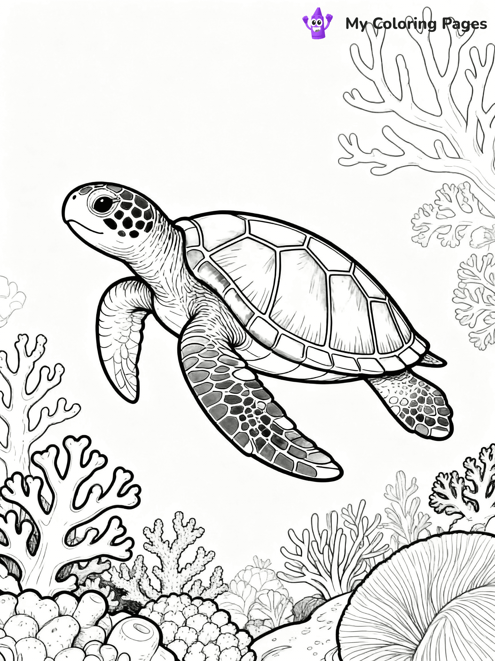 ⚠️ CRITICAL REQUIREMENT - ABSOLUTE BLACK AND WHITE ONLY ⚠️
This MUST be a BLACK AND WHITE line drawing ONLY. NO COLORS whatsoever.
- ONLY pure black lines (#000000) on pure white background (#FFFFFF)
- ABSOLUTELY NO colors, NO shading, NO gradients, NO grayscale
- If there are ANY colors in the output, the image is REJECTED
- This is a COLORING PAGE - meant to be COLORED IN by children
- The output must be UNCOLORED line art ready for coloring
⚠️ SUBJECT TO DRAW: Sea turtle swimming gracefully, detailed shell patterns, coral reef background, in realistic style
(REMEMBER: Output must be BLACK AND WHITE line art only, NOT colored!)
# COLORING PAGE: BLACK OUTLINES ONLY - WHITE BACKGROUND MANDATORY
Create a **coloring book page** using EXACTLY two values: black lines, white space.
## NON-NEGOTIABLE BINARY RULES
- **ONLY #000000 (black) and #FFFFFF (white)** - NO other values exist
- **EVERY PIXEL = BLACK OR WHITE** - no gray/shading/antialiasing
- **WHITE BACKGROUND MANDATORY** - entire canvas stays white
- **ALL SHAPES HOLLOW** - everything is empty outlines waiting to be colored
- **FORBIDDEN:** fills, shading, gradients, patterns, textures, colors
- **NO SOLID REGIONS** - if it's not a thin line, it's wrong
## Universal Line Standards
- Black outlines ONLY - thin, uniform weight
- Every shape completely empty inside
- Closed contours suitable for coloring
- Simple flat illustration - zero depth/3D/realism
- **Style:** Whimsical Doodle Art Alley - rounded, friendly outlines (unless specified)
## Everything = Outline Only
- Characters/animals: hollow shapes
- Objects/clothing: empty contours
- Backgrounds/scenery: line work only
- Natural elements: outlined forms
- Dark/night areas: don't exist (use outlined symbols)
- Textures/patterns: convert to simple lines
## The Test
Can a child color EVERY white space with crayons? If any area is pre-filled/shaded/gray or colored in, it FAILS. Every shape must be waiting to receive color.
**FINAL OUTPUT**: Binary coloring page. Black lines define shapes. White spaces ready for coloring. Nothing else exists. No exceptions. Print-ready.
⚠️ FINAL REMINDER: Draw the subject "Sea turtle swimming gracefully, detailed shell patterns, coral reef background, in realistic style" as BLACK AND WHITE line art. Zero colors in output.