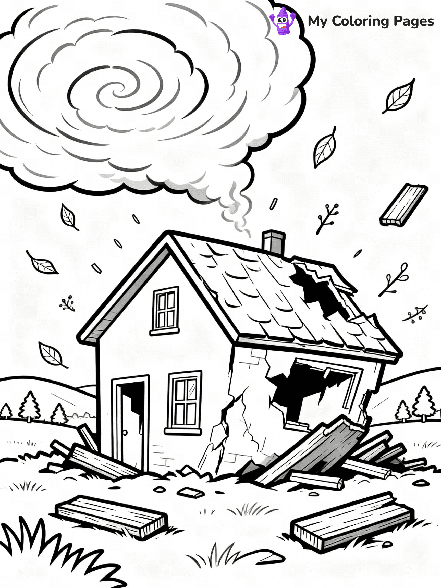 Tornado Coloring Pages - 15
