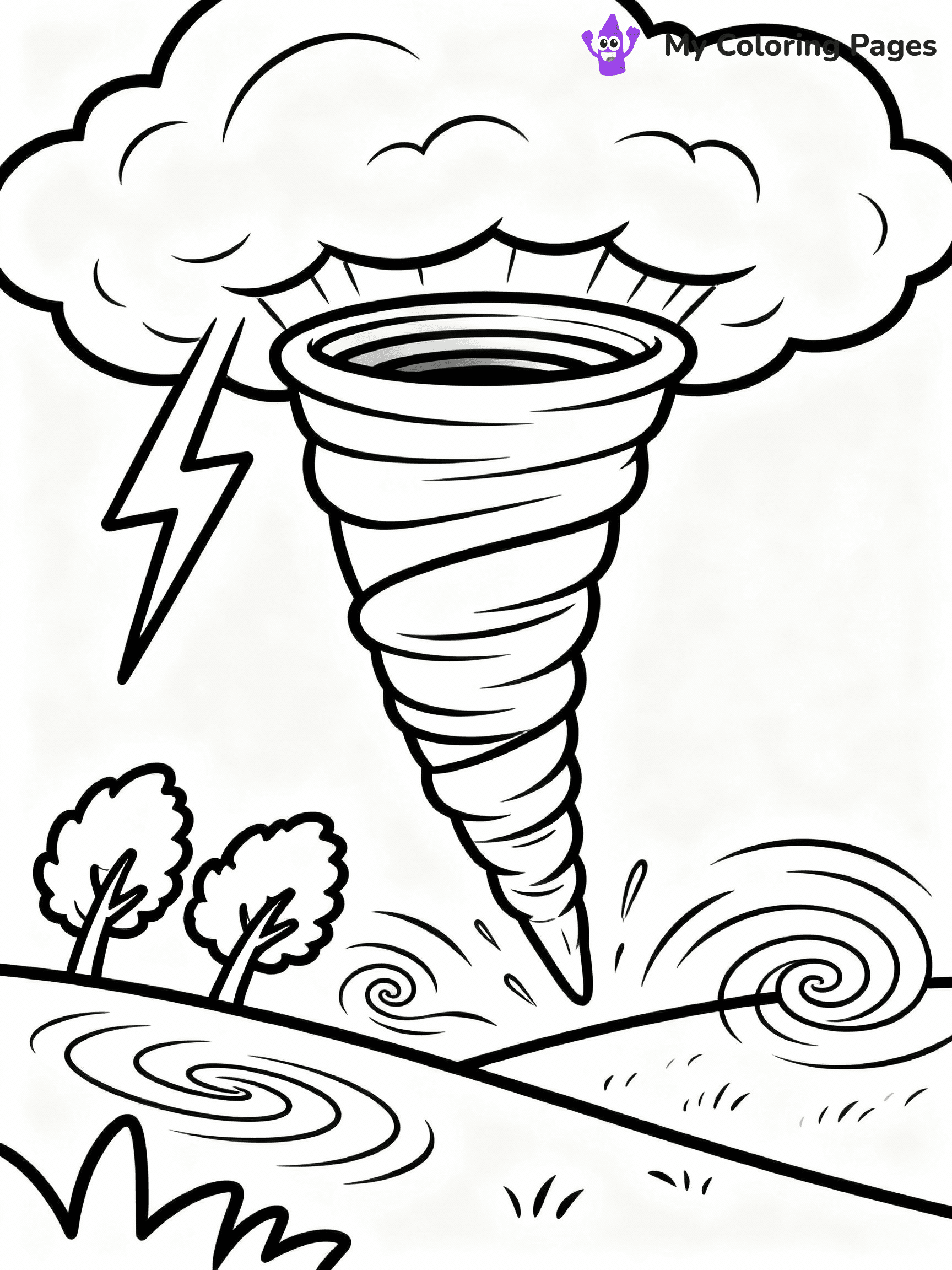 Tornado Coloring Pages - 1