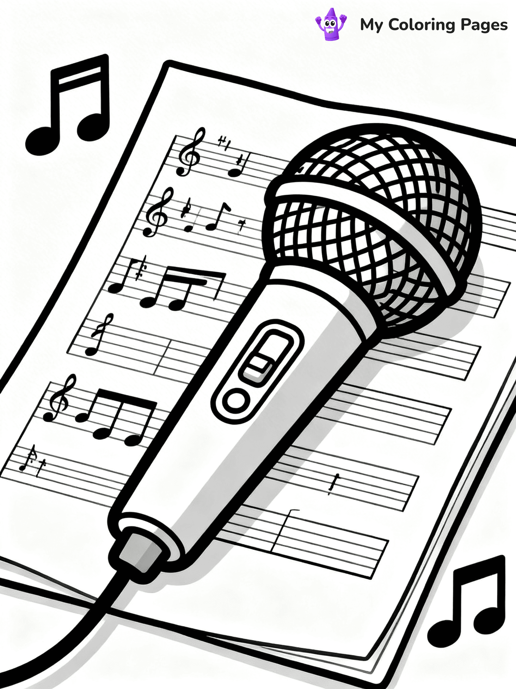 Microphone Coloring Pages - 12