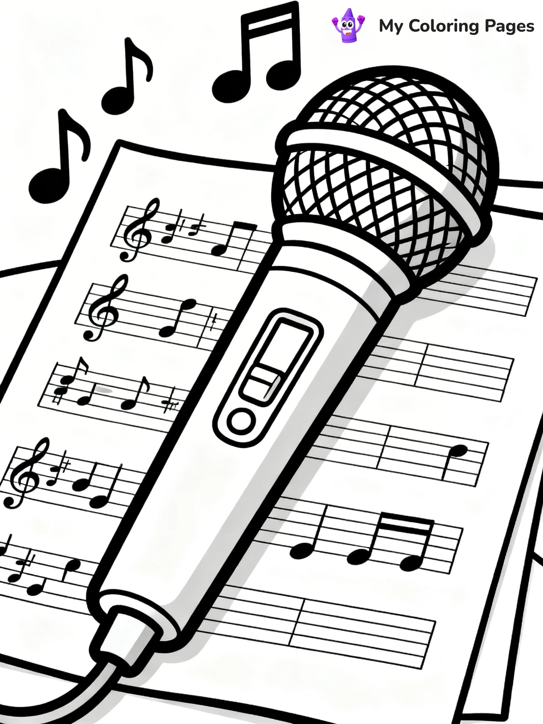 Microphone Coloring Pages - 8