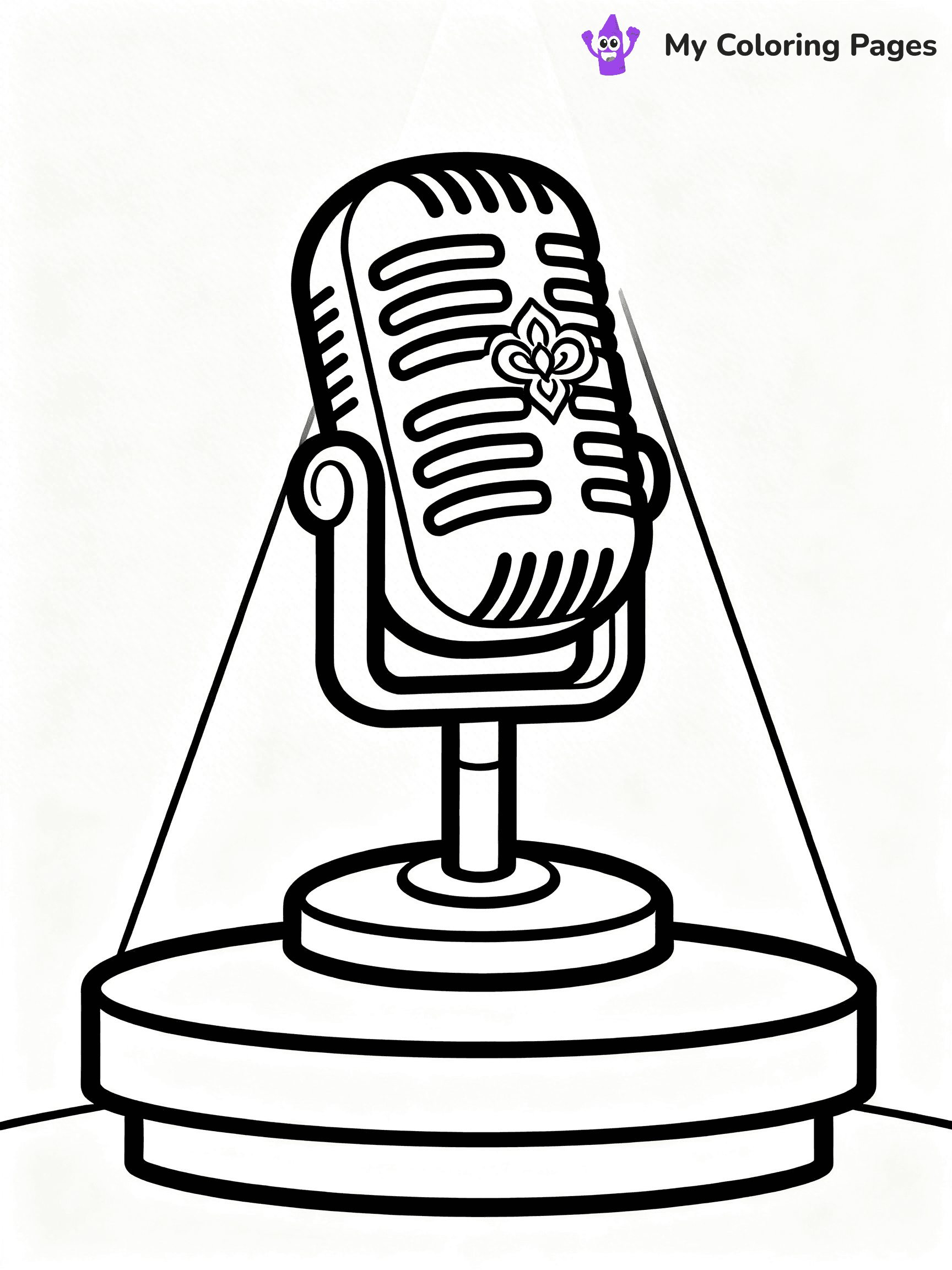 Microphone Coloring Pages - 3