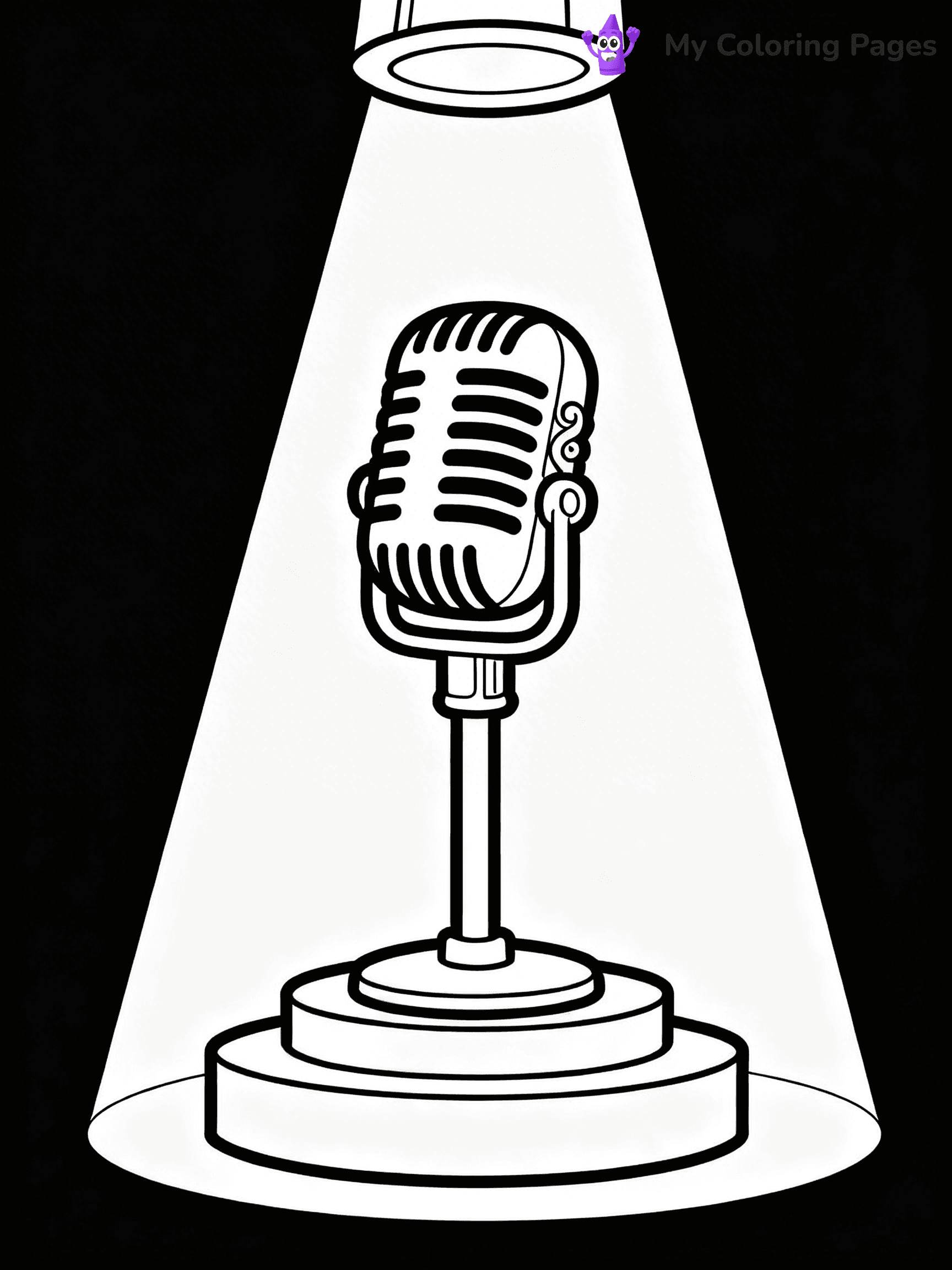 Microphone Coloring Pages - 2