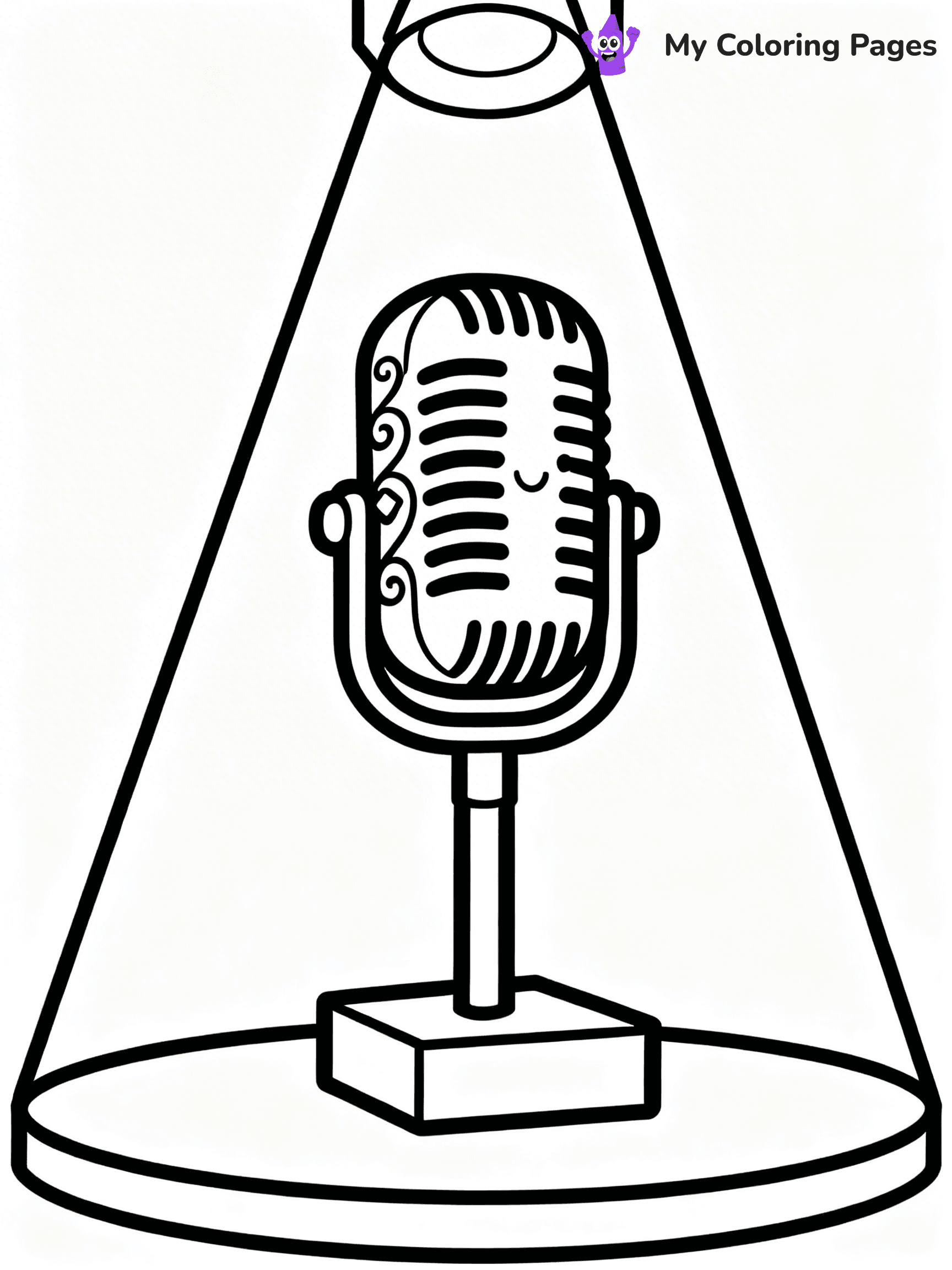 Microphone Coloring Pages - 1