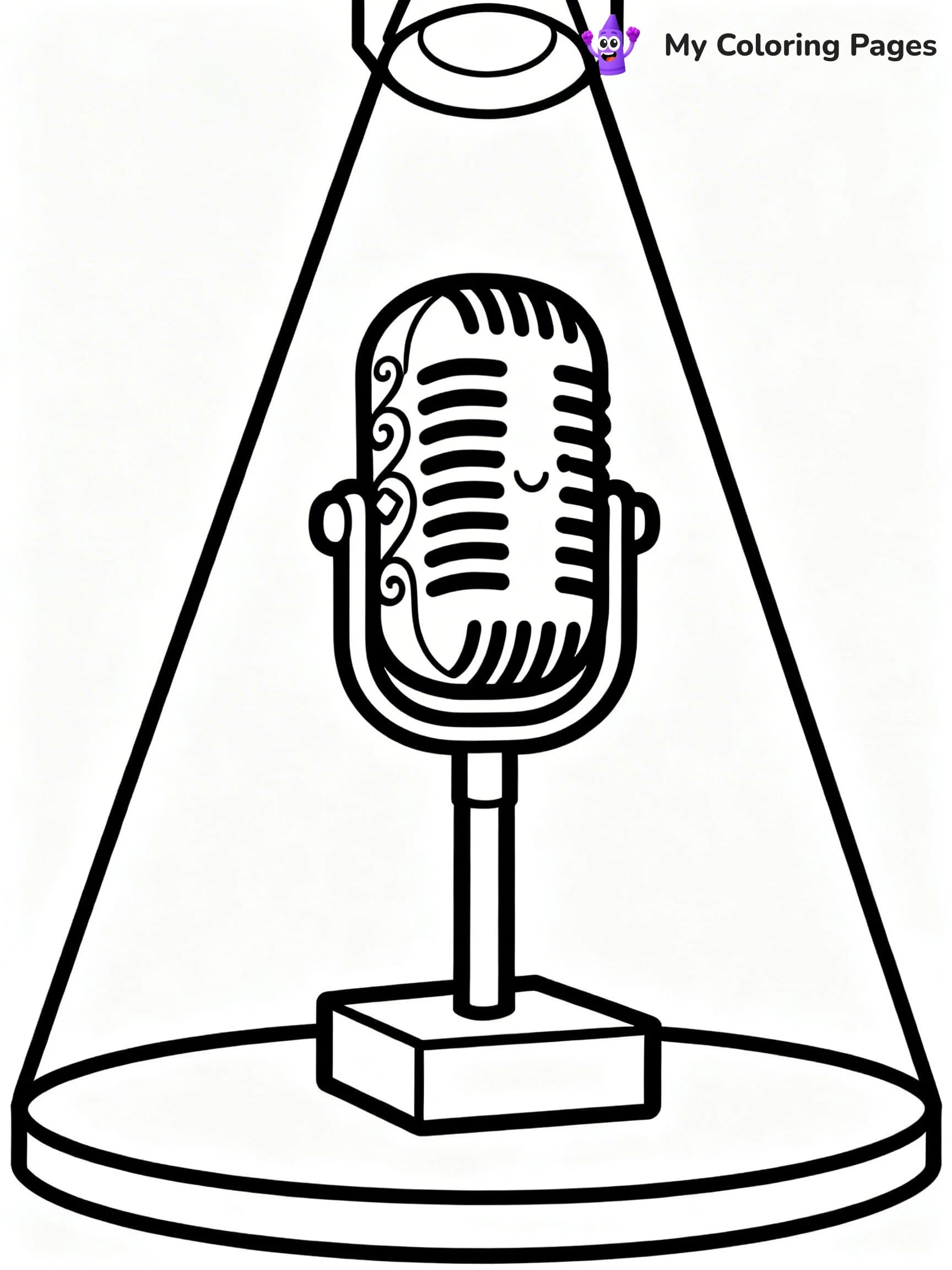 Microphone Coloring Pages - 1
