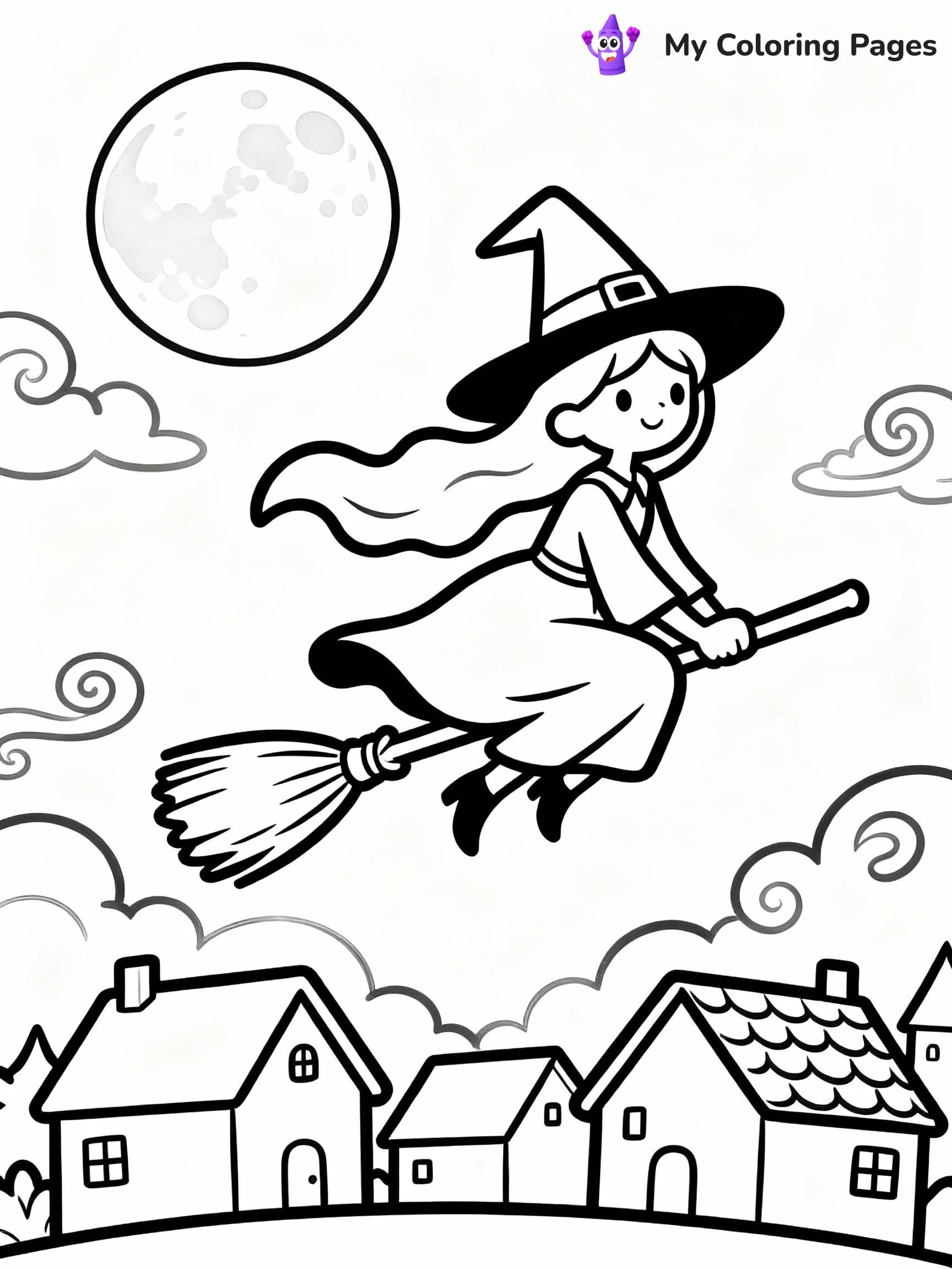 Witch Coloring Pages - 12