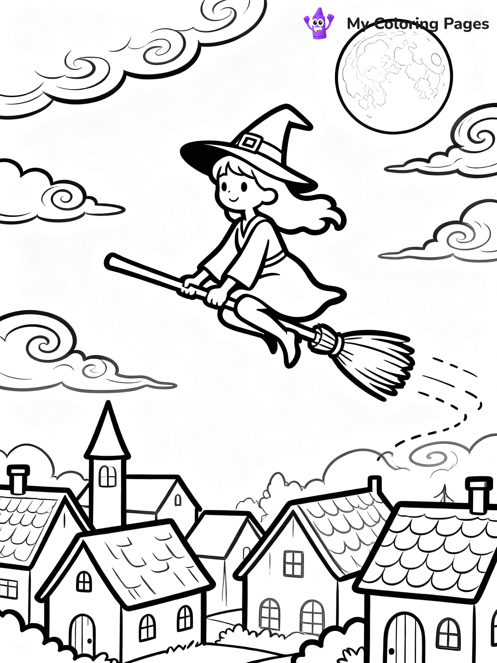 Witch Coloring Pages - 10