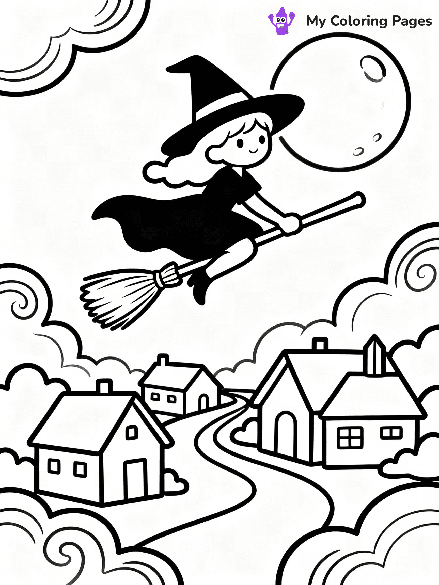 Witch Coloring Pages - 9