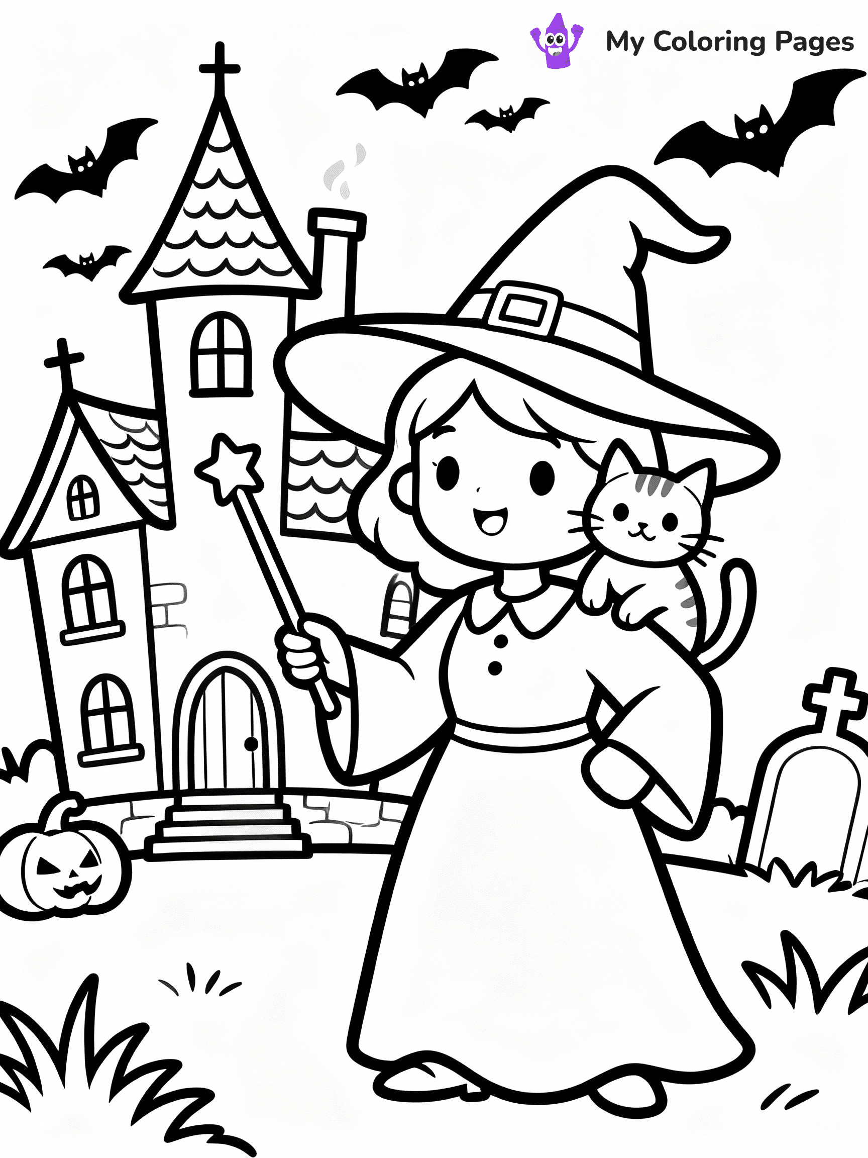 Witch Coloring Pages - 4