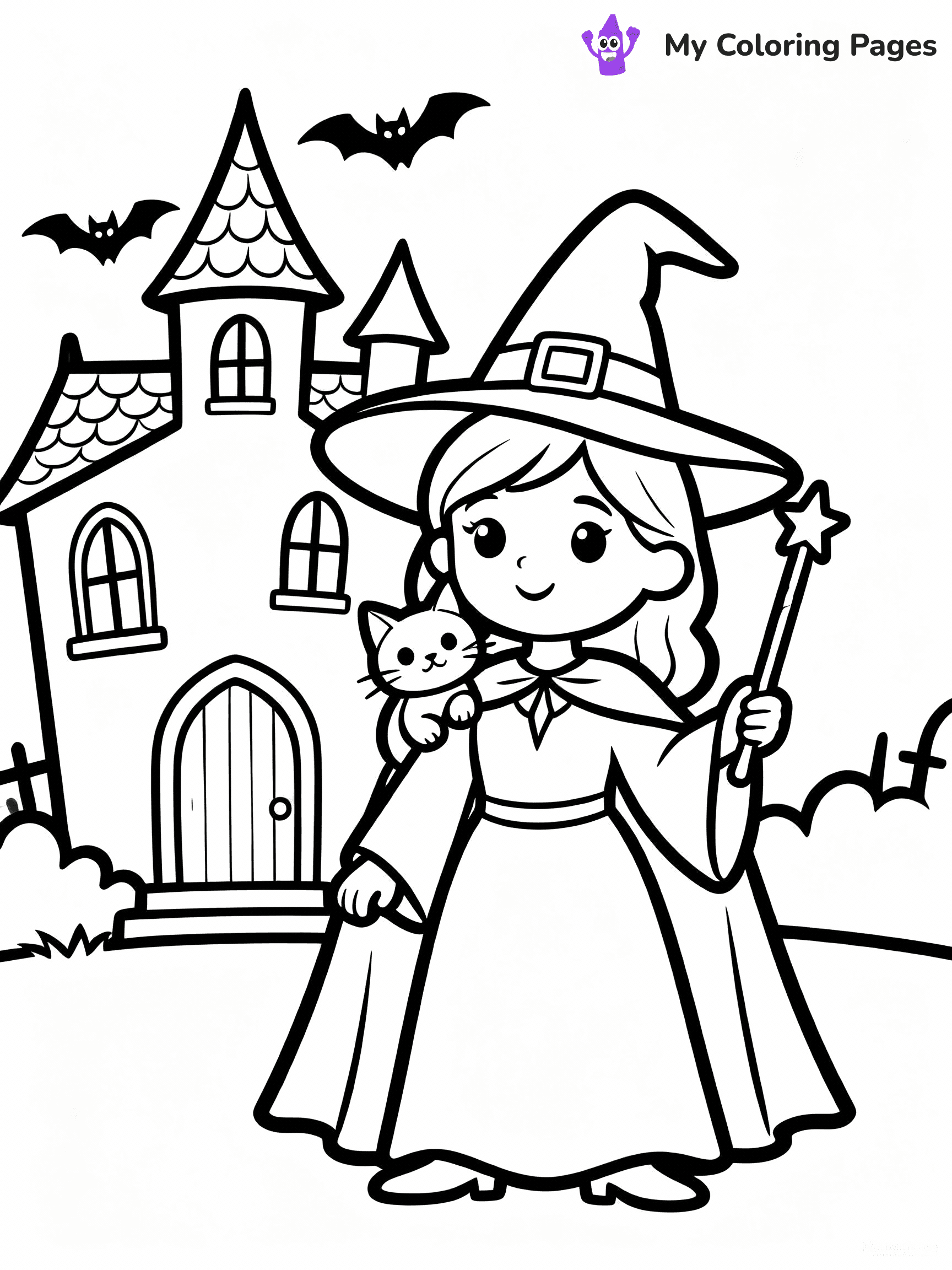Witch Coloring Pages - 3