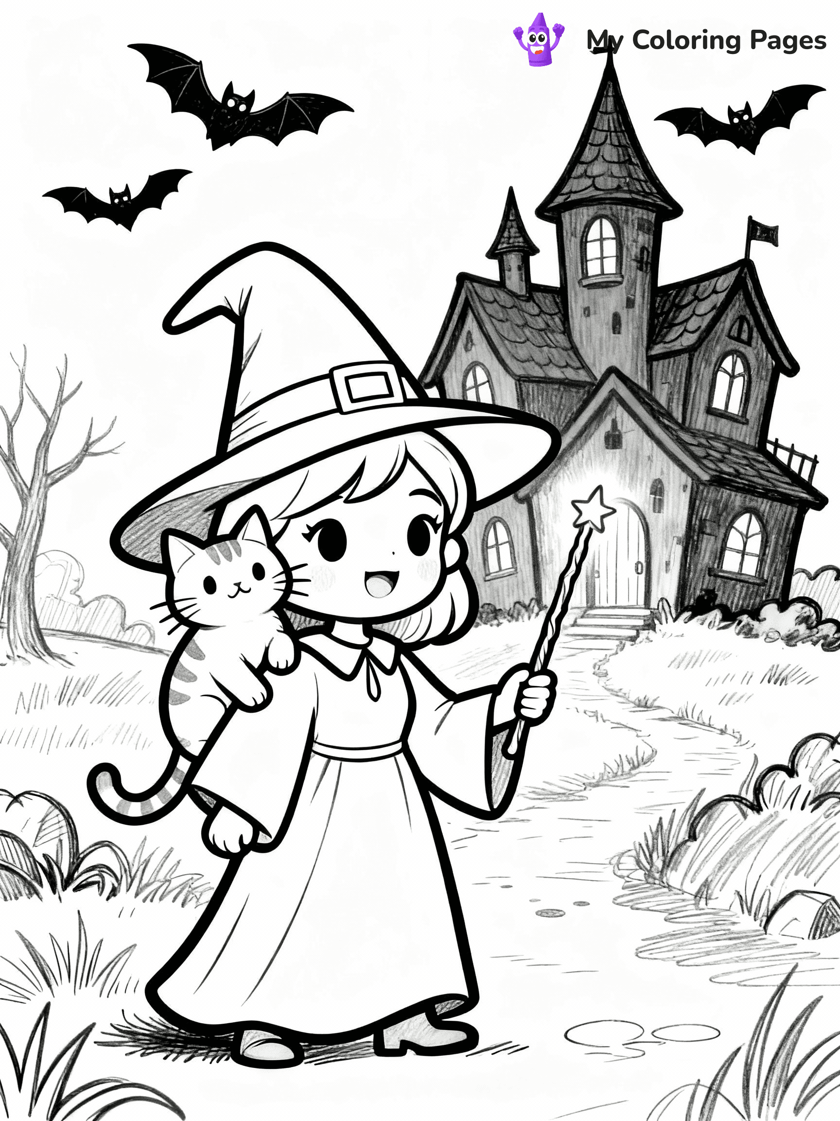 Witch Coloring Pages - 2