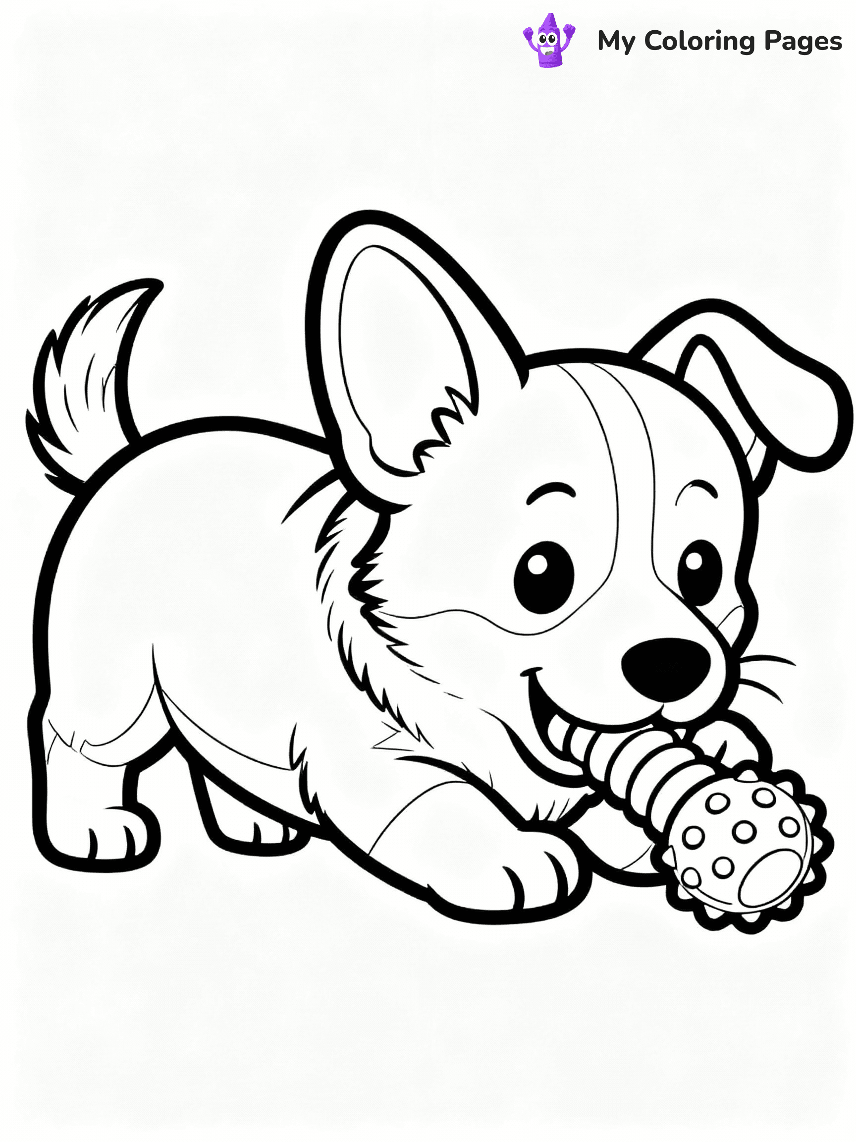 Corgi Coloring Pages - 35