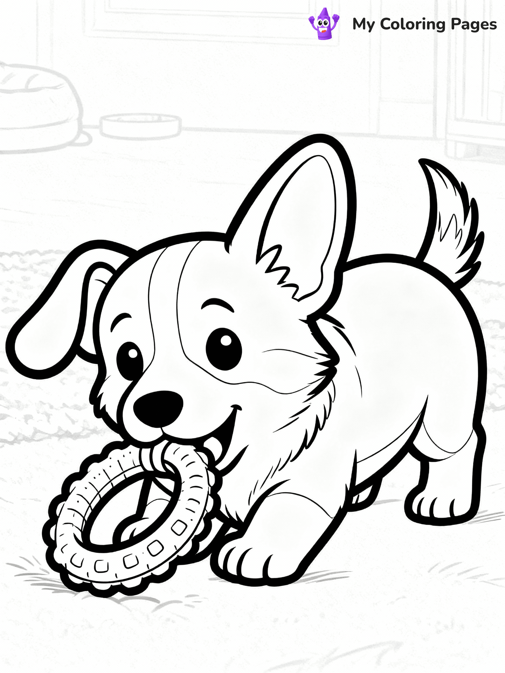 Corgi Coloring Pages - 32