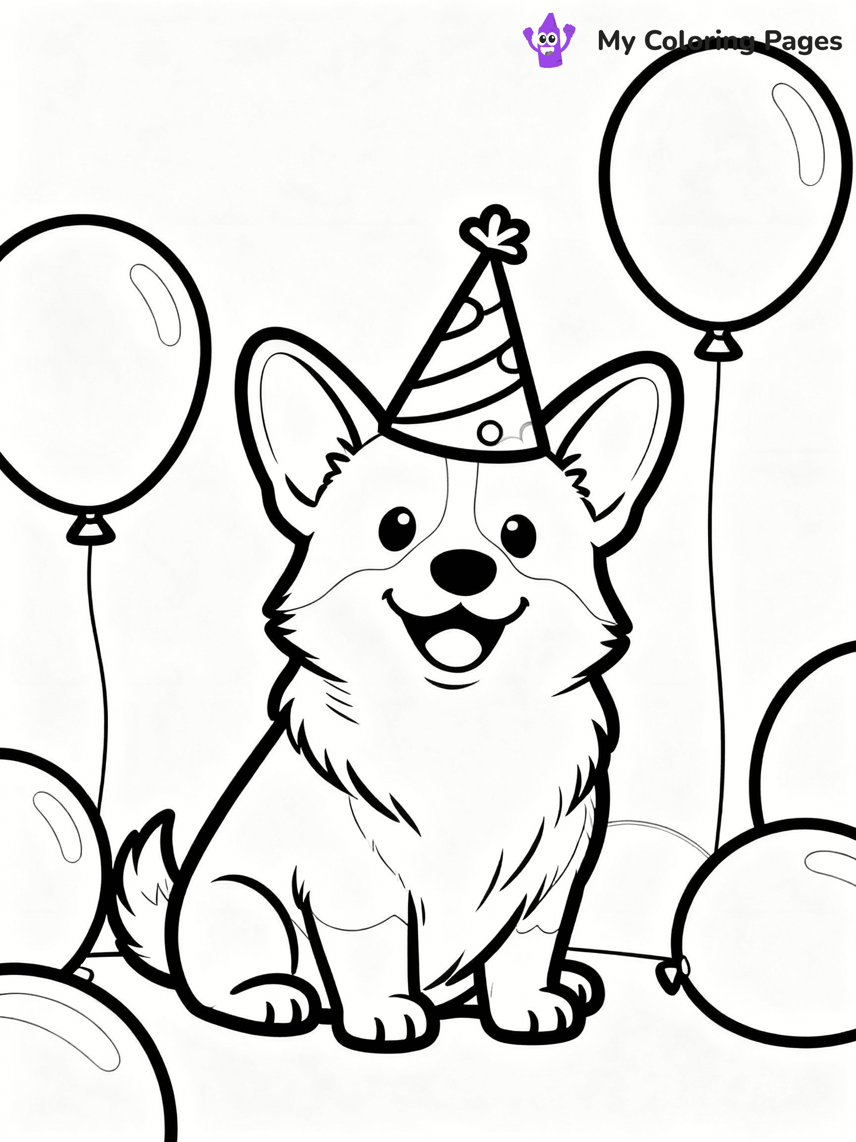 Corgi Coloring Pages - 29