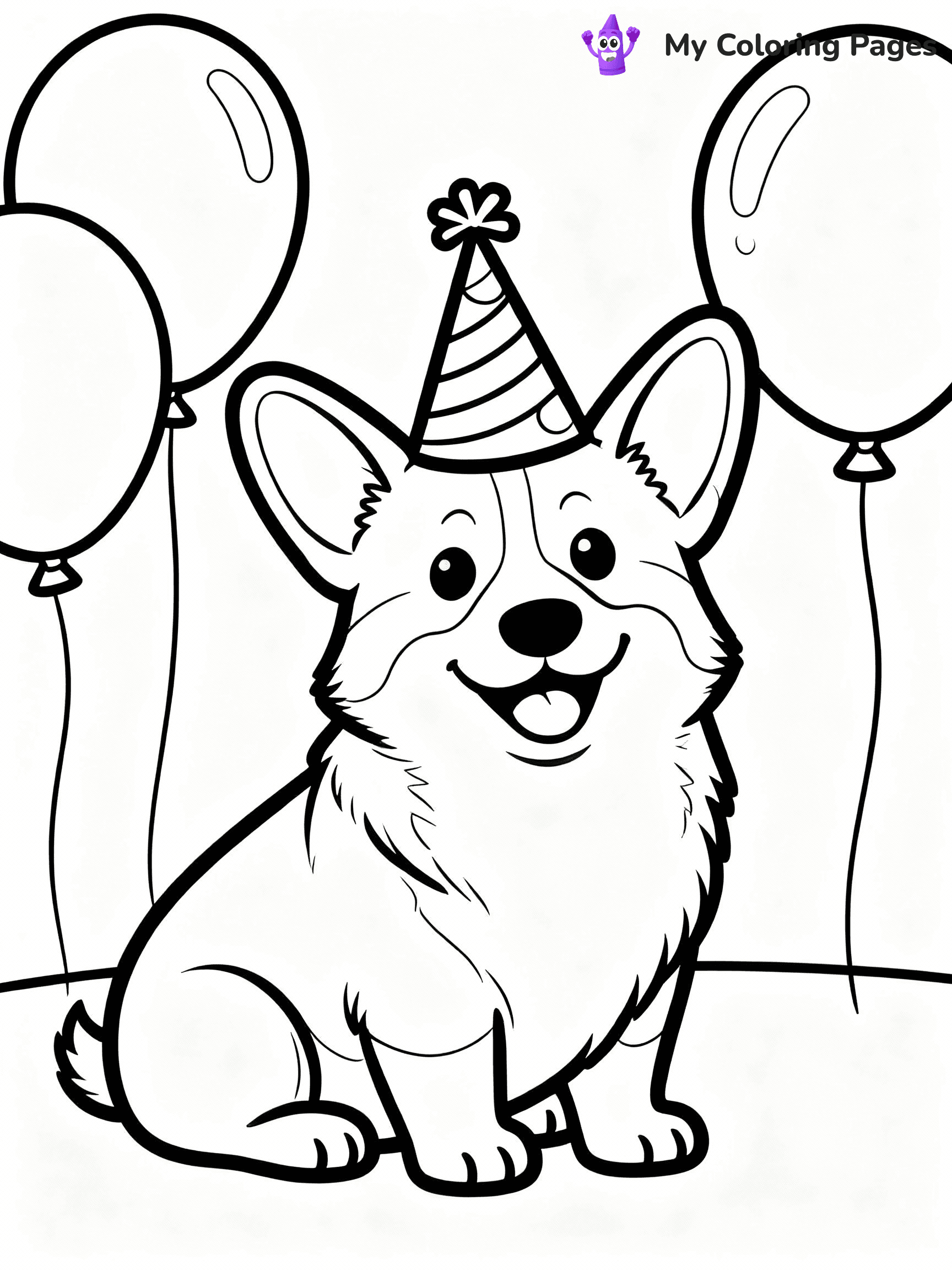 Corgi Coloring Pages - 28