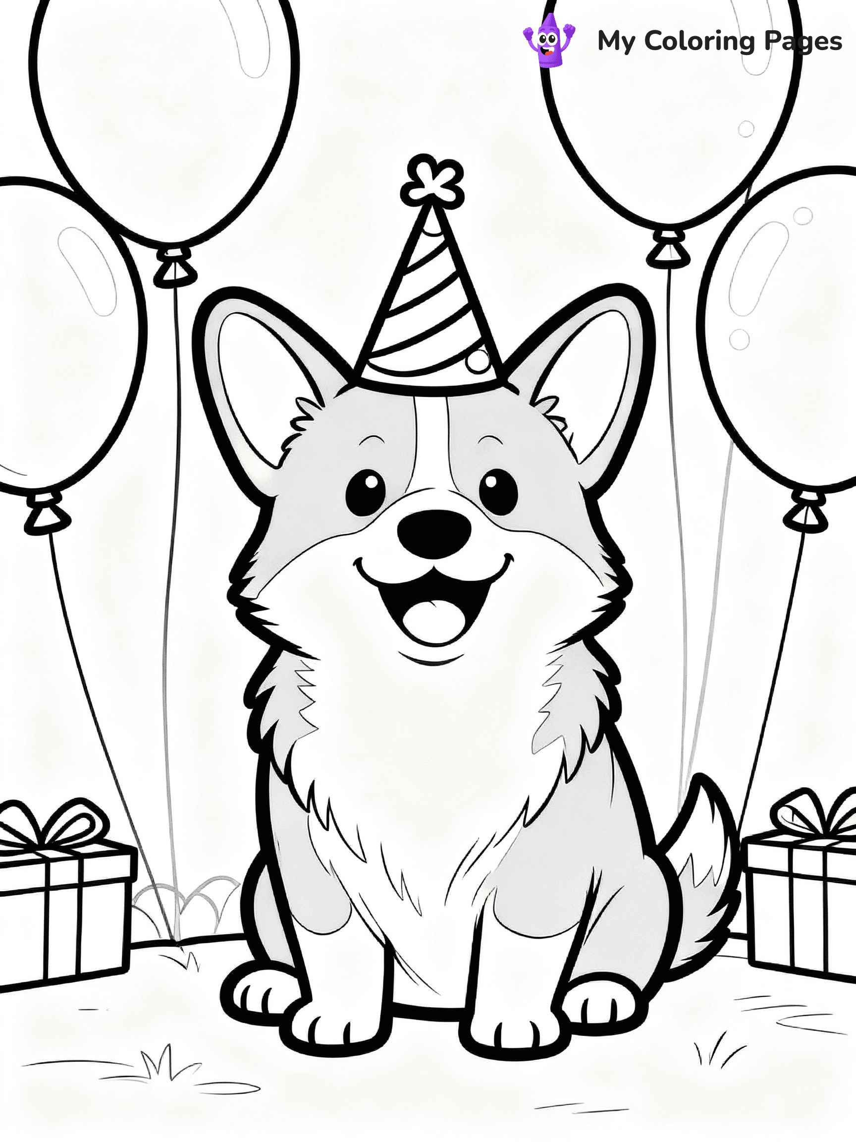 Corgi Coloring Pages - 25